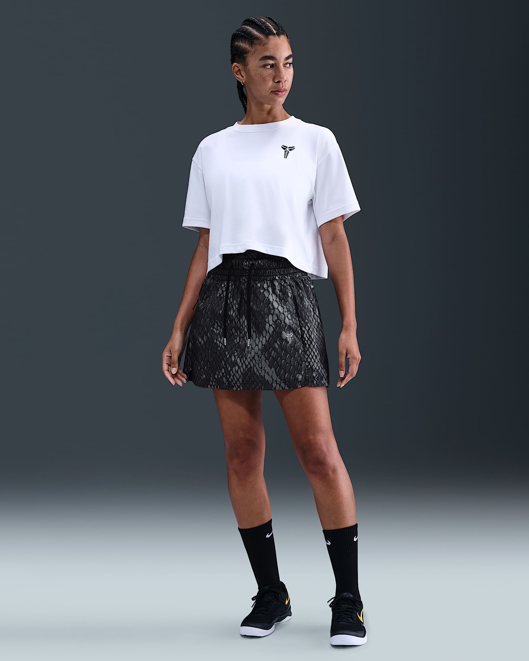 Falda de tejido Woven para mujer Kobe - Negro
