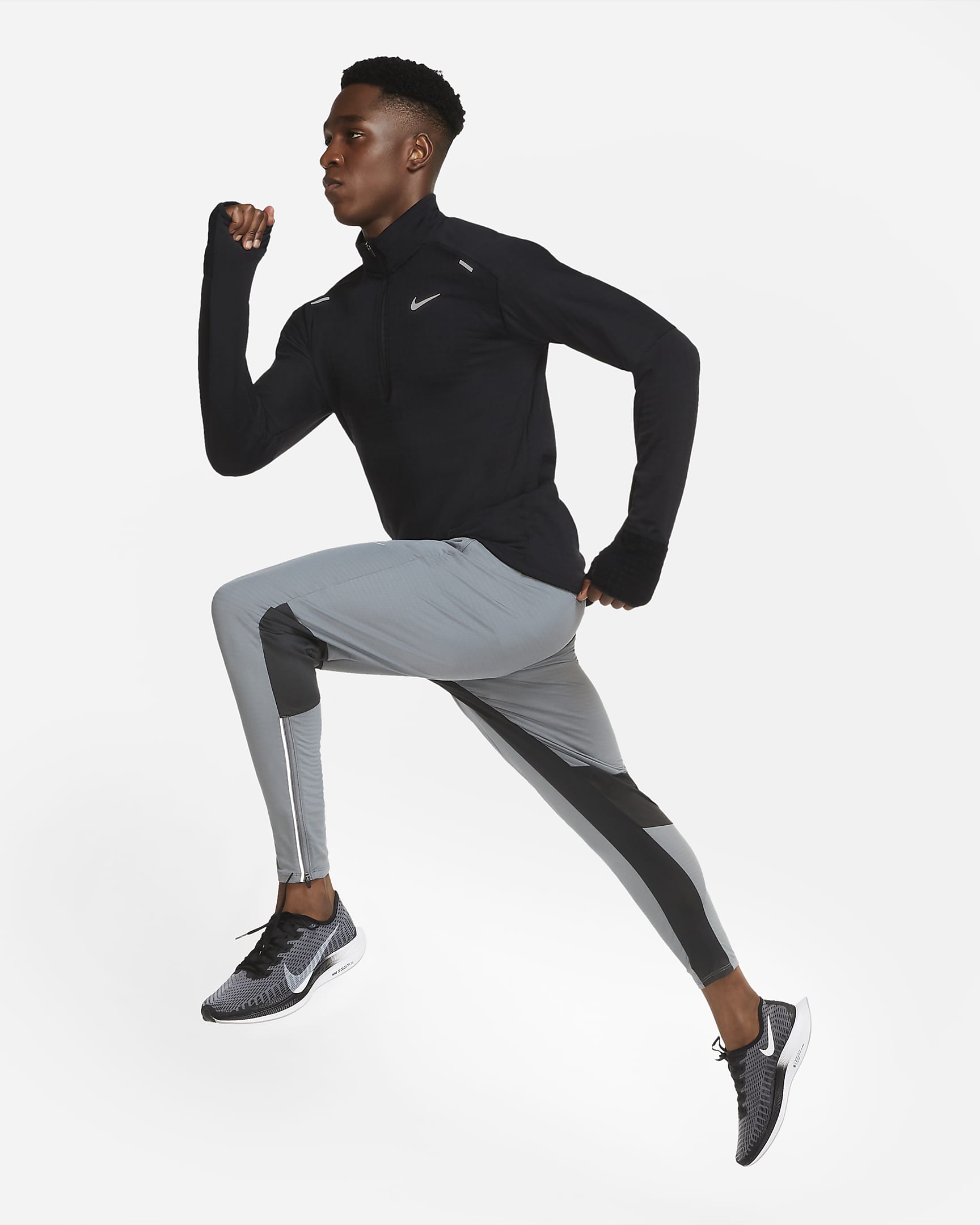 Nike Sphere Men's 1/2-Zip Running Top - Black/Black