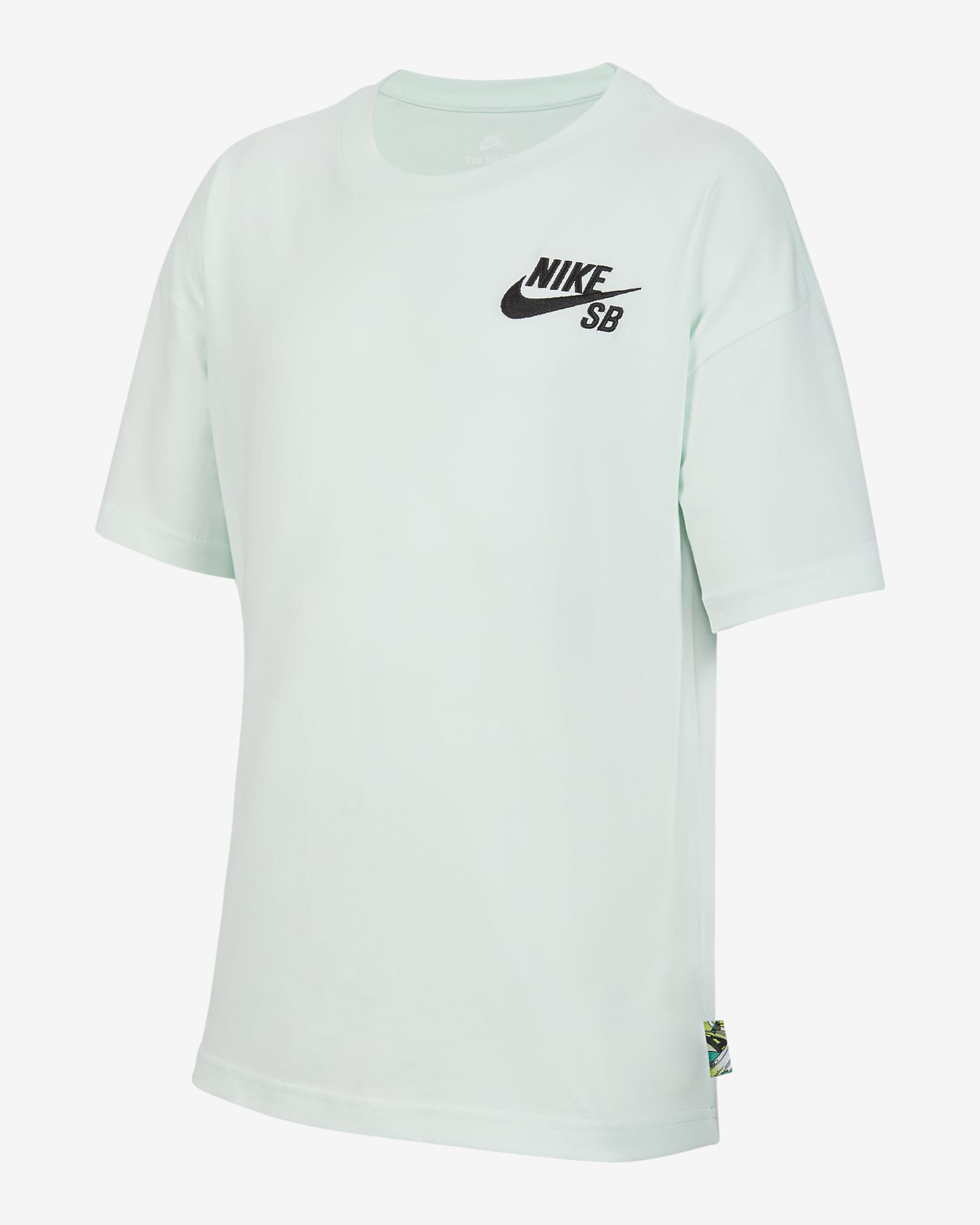 เสื้อยืดสเก็ตบอร์ดเด็กโต Nike SB - Barely Green