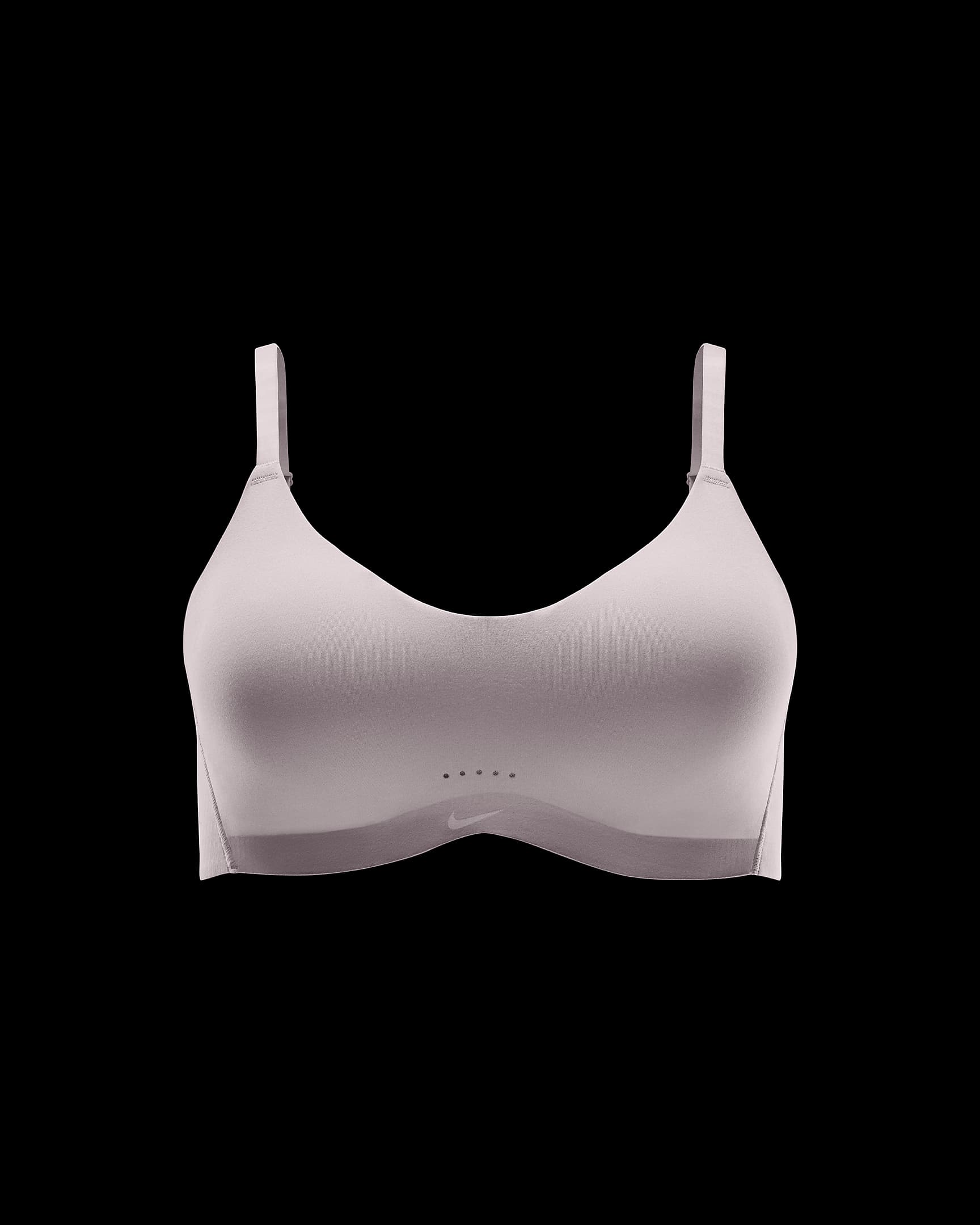 Bra deportivo convertible y acolchado de baja sujeción para mujer Nike Alate Minimalist - Beige partícula/Blanco