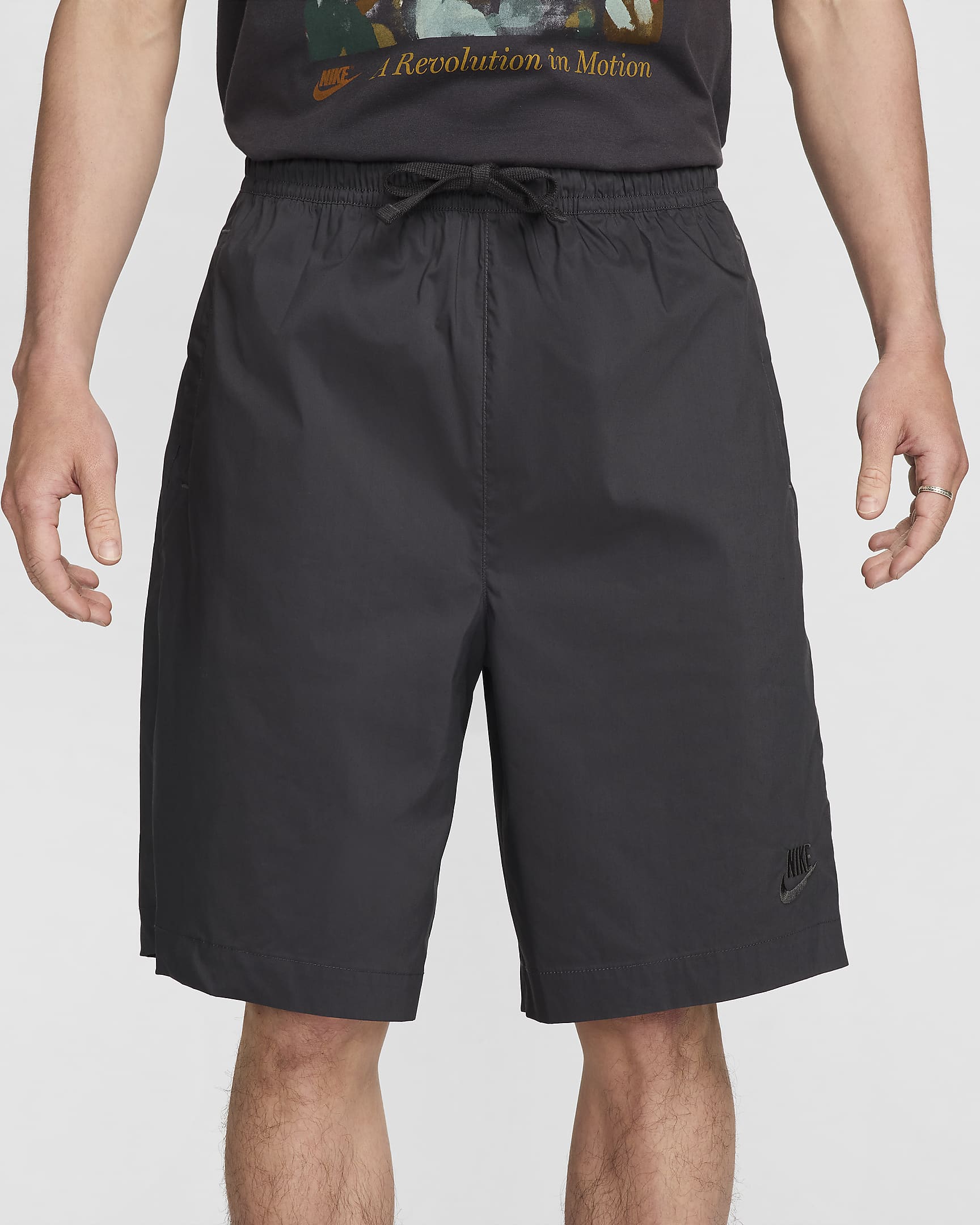 Nike Sportswear Men's Woven Oversized Shorts - Dark Smoke Grey/Dark Smoke Grey