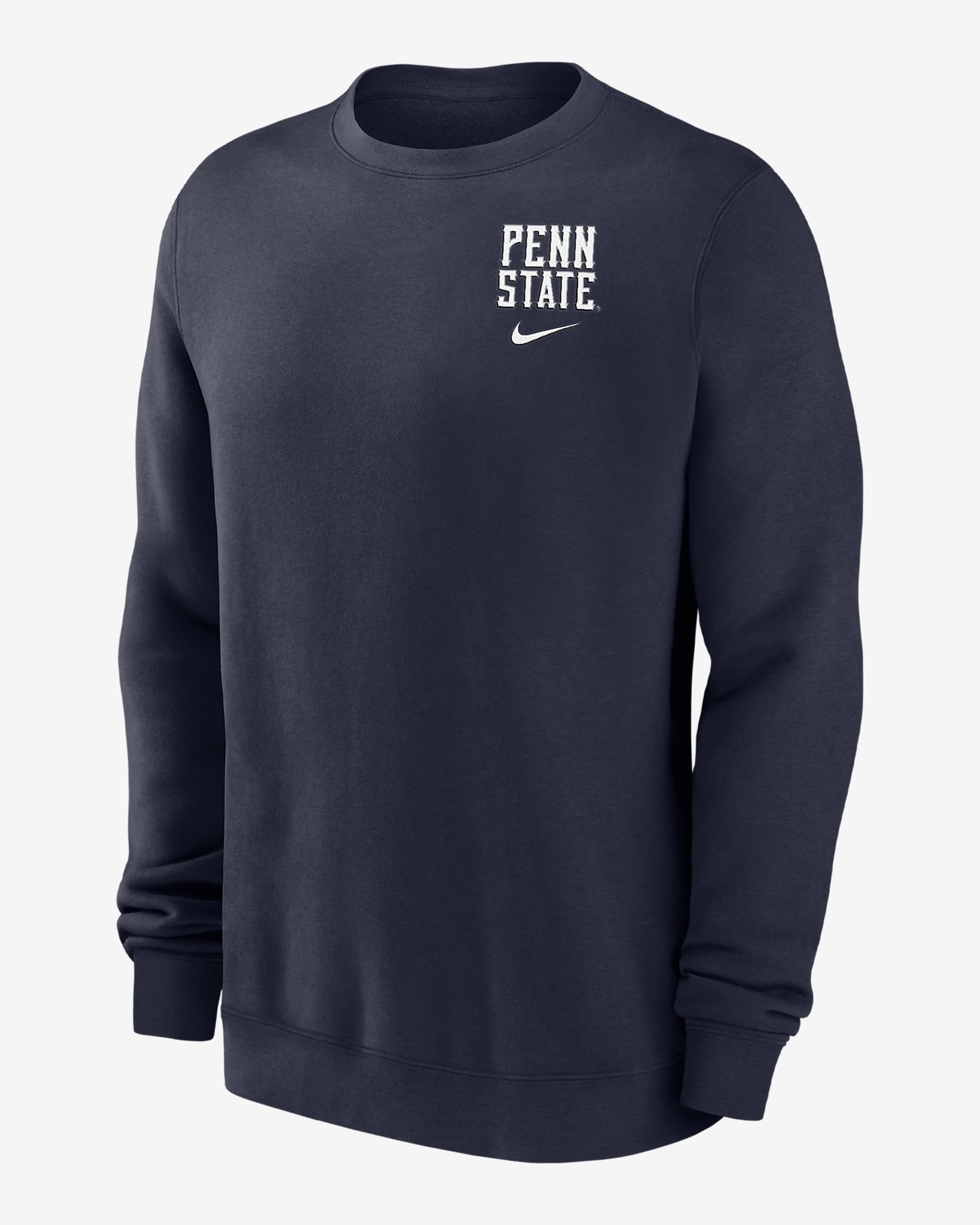 Penn State Club Fleece Men's Nike College Sweatshirt - Navy