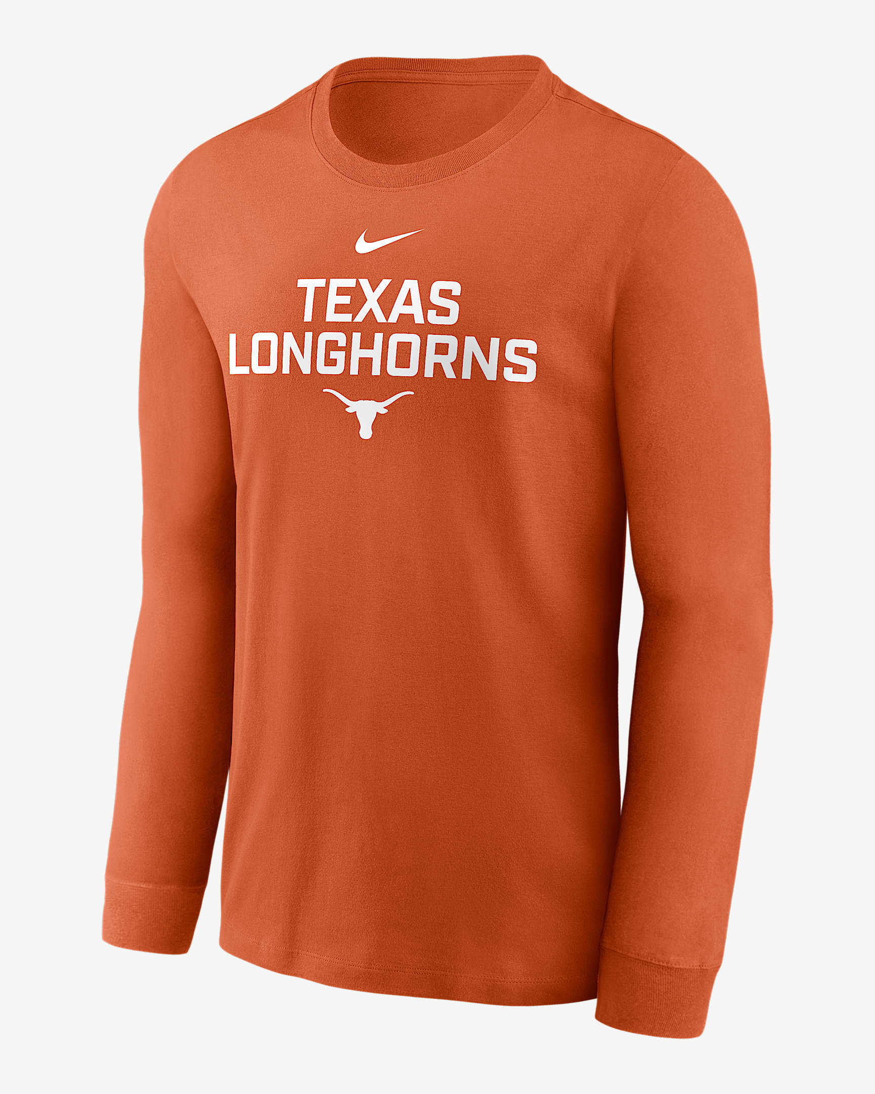 Texas Sideline Men's Nike Dri-FIT College Long-Sleeve T-Shirt - Burnt Orange