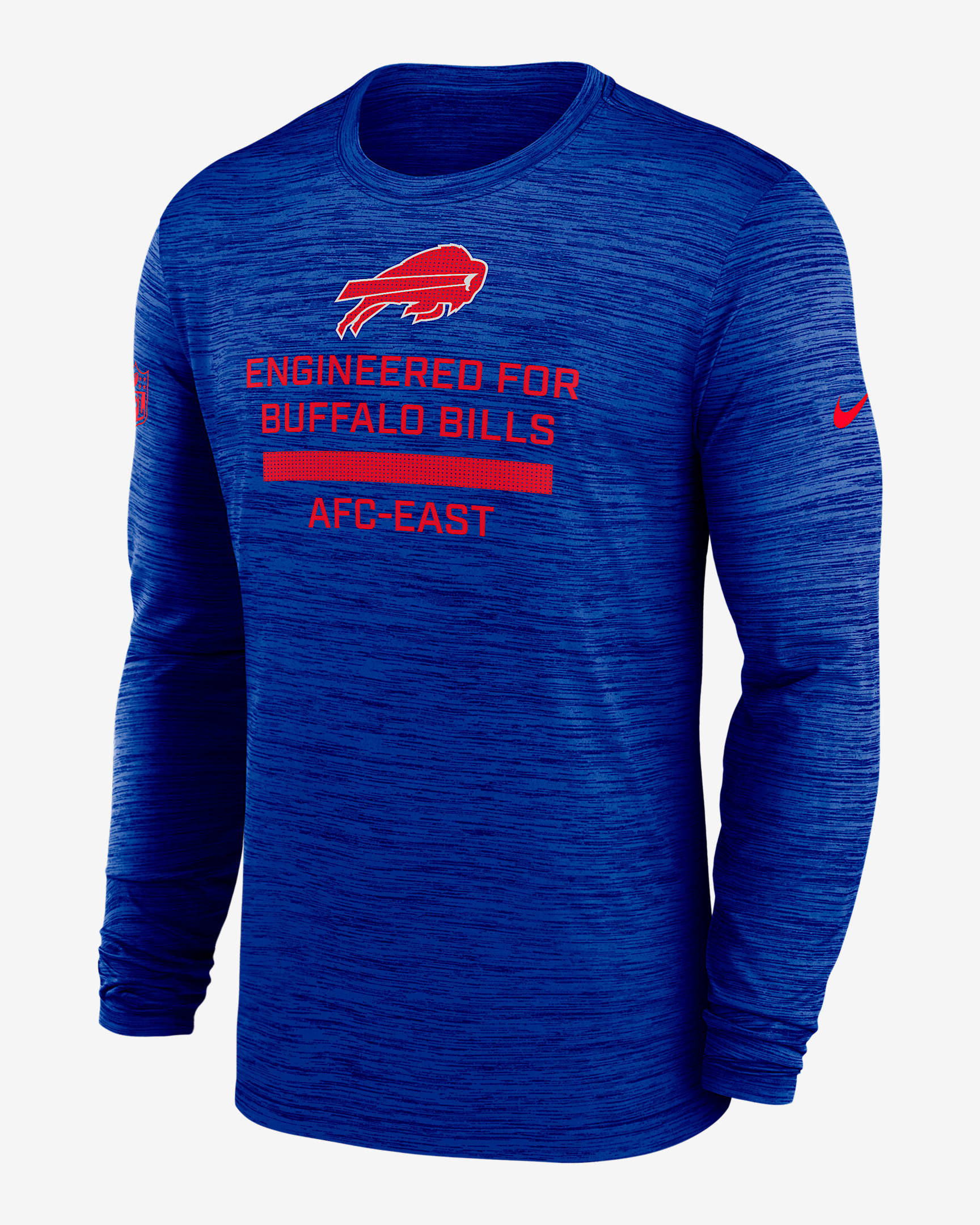 Buffalo Bills Sideline Team Issue Velocity Men's Nike Dri-FIT NFL Long-Sleeve T-Shirt - Blue