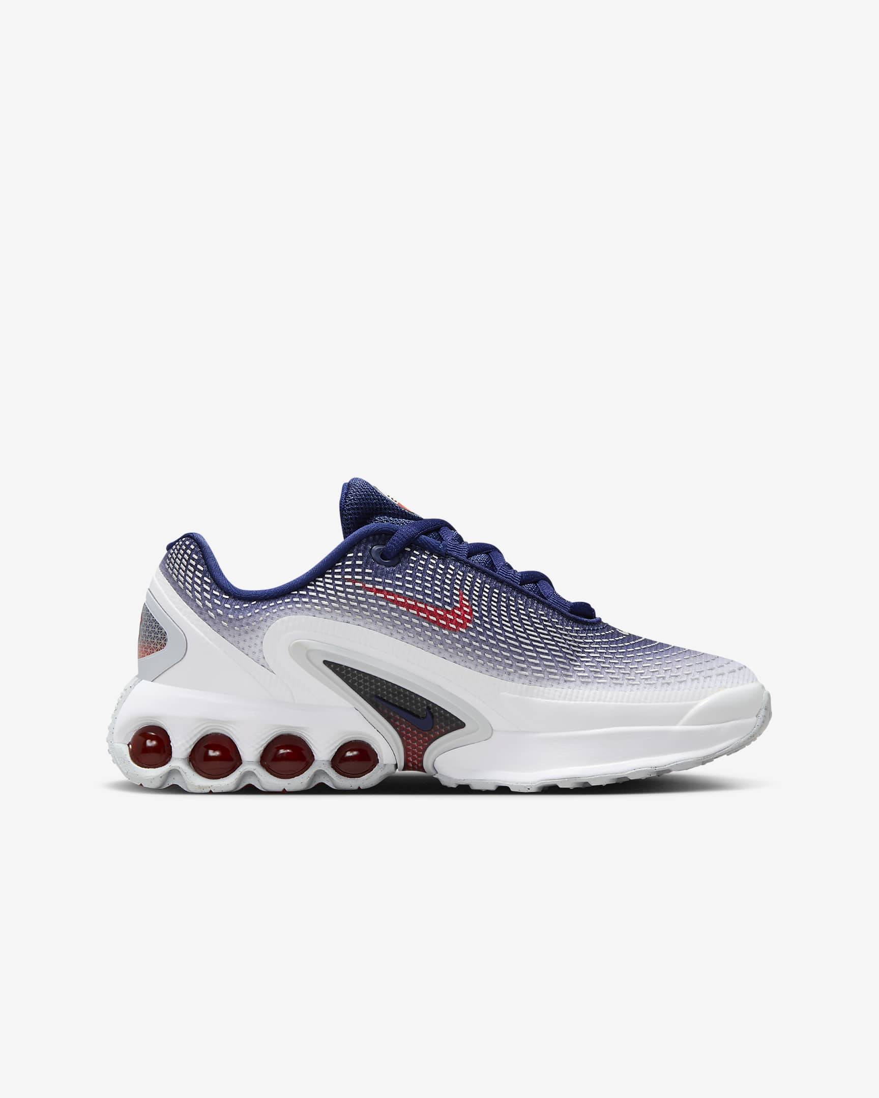 Chaussure Nike Air Max Dn pour ado - Blanc/Blue Void/Blue Void/Sport Red