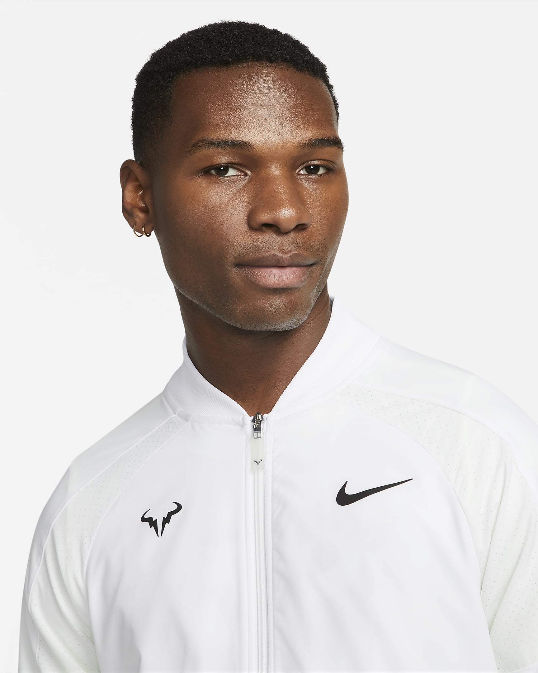 Nike Dri-FIT Rafa Men's Tennis Jacket - White/Black