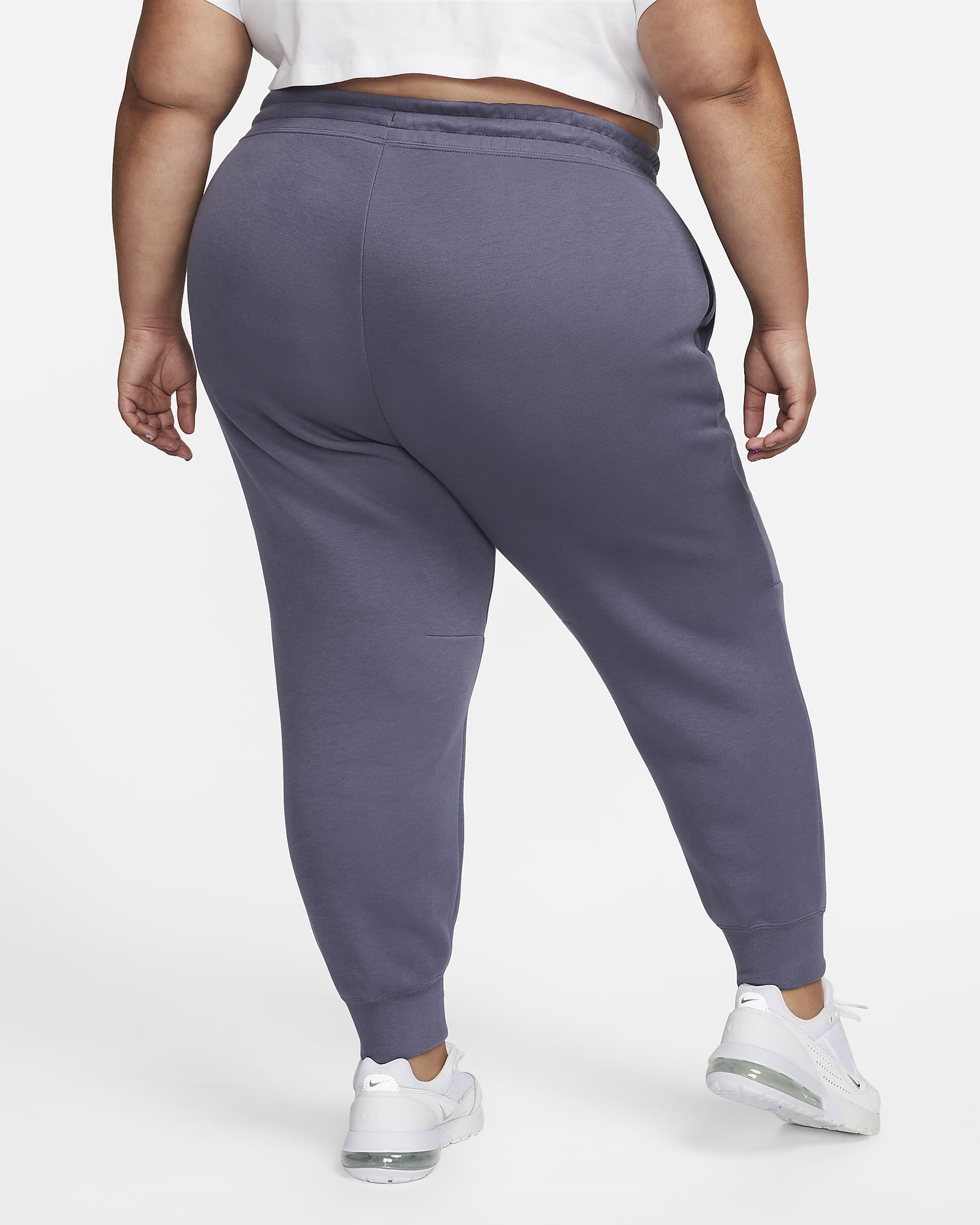 Nike Sportswear Tech Fleece Women's Mid-Rise Joggers (Plus Size) - Light Carbon/Black