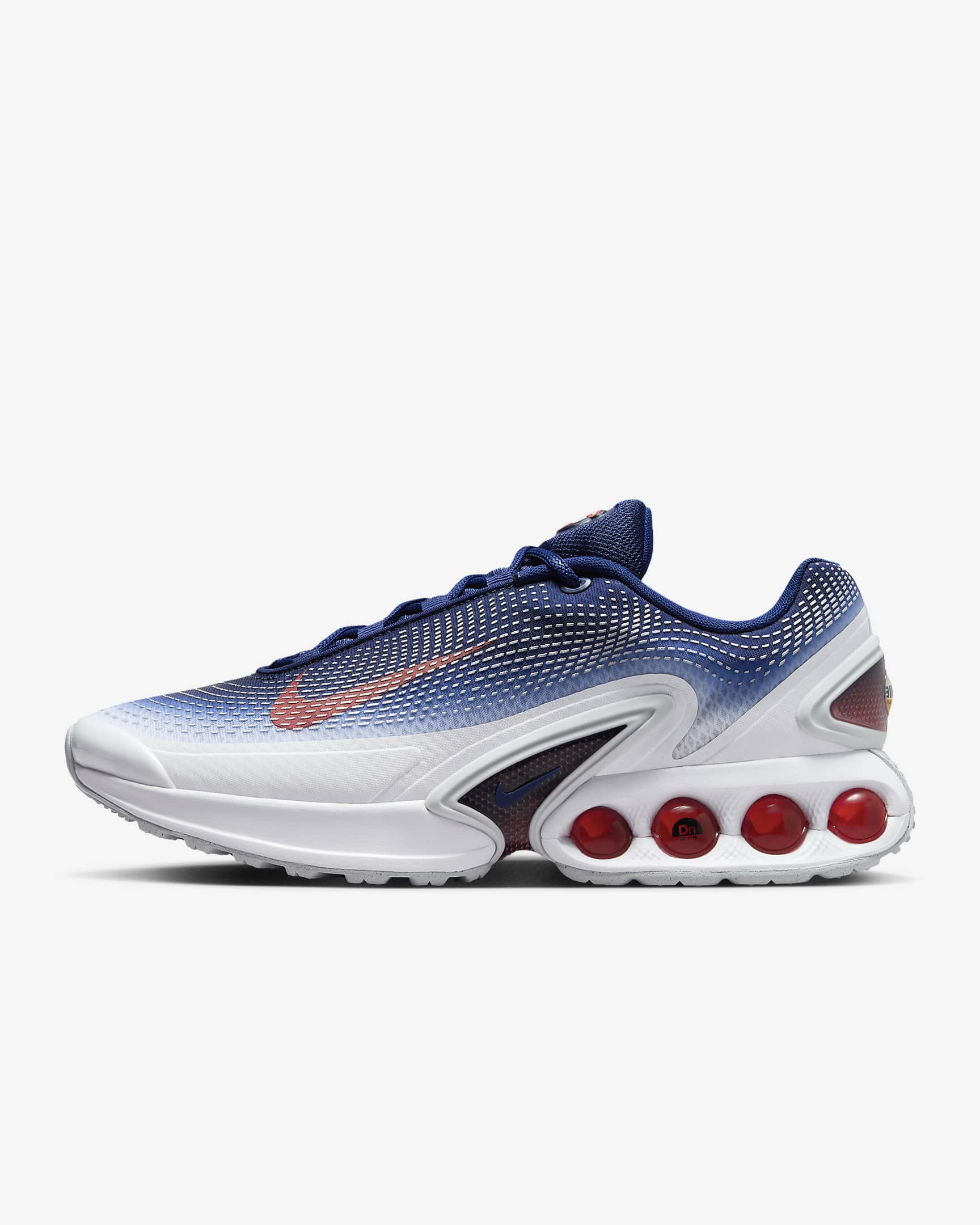 Scarpa Nike Air Max Dn – Uomo - Bianco/Blue Void/Argento metallizzato/Bright Crimson