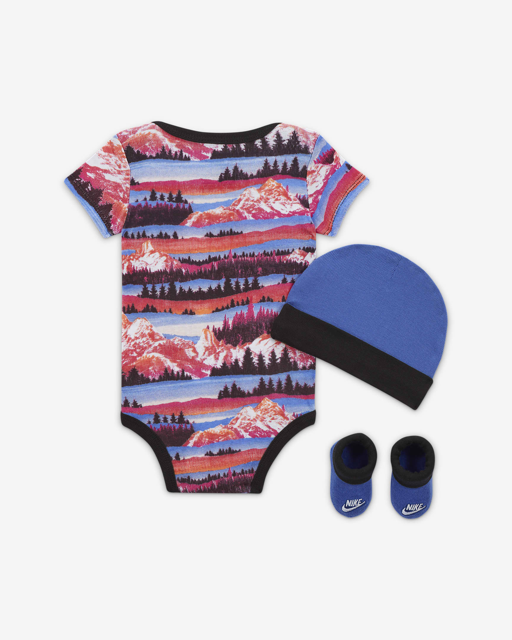 Tredelt Nike Snow Day-bodysuit i æske til babyer - Light Ultramarine