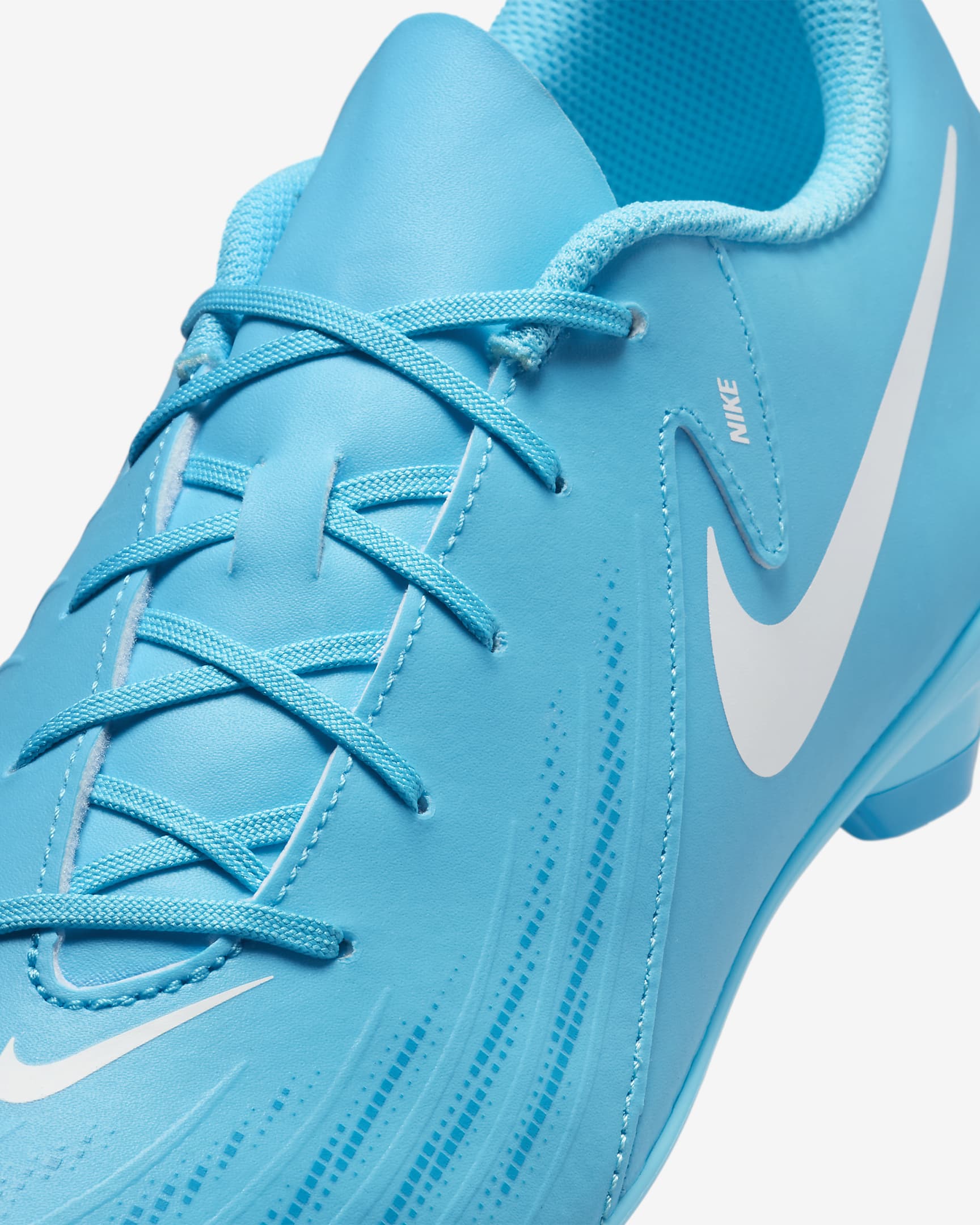 Chaussure de foot à crampons basse MG Nike Phantom GX 2 Club - Blue Fury/Blanc