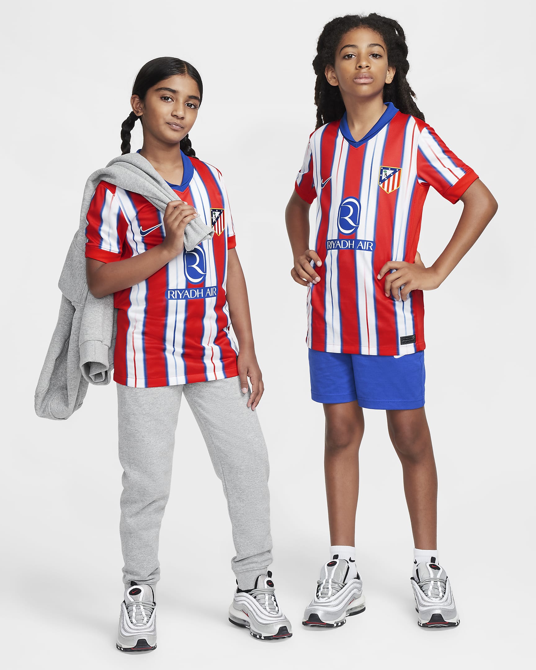 Atlético Madrid 2024/25 Stadium Home Older Kids' Nike Dri-FIT Football Replica Shirt - Hyper Royal/Light Crimson/White