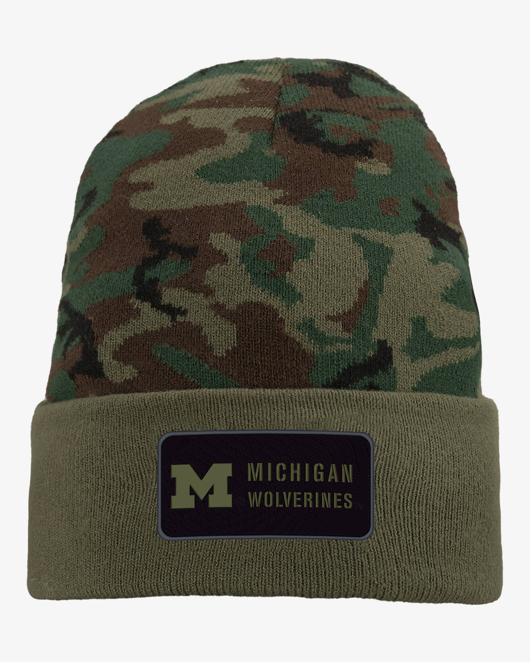 Michigan Nike College Beanie - Camo Green