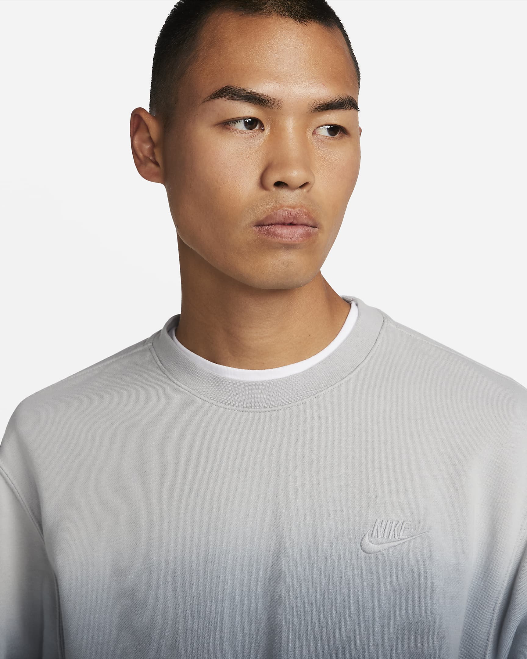 Nike Sportswear Club Fleece+ Dip Dyecrewtrøje i french terry til mænd