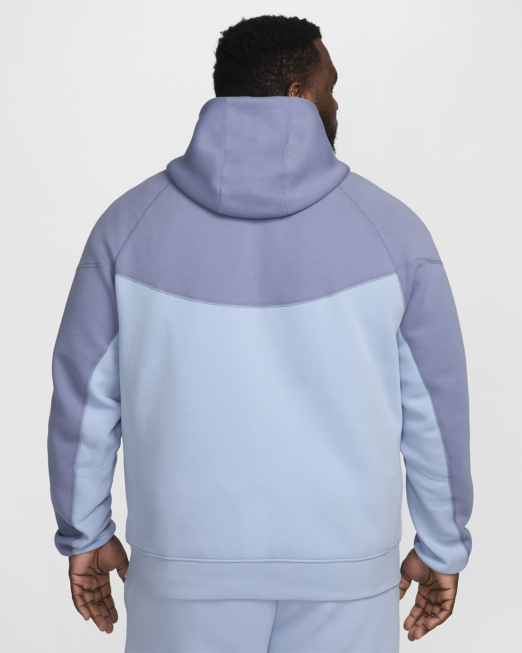 Nike Sportswear Tech Fleece Windrunner Men's Full-Zip Hoodie - Light Armory Blue/Ashen Slate/White