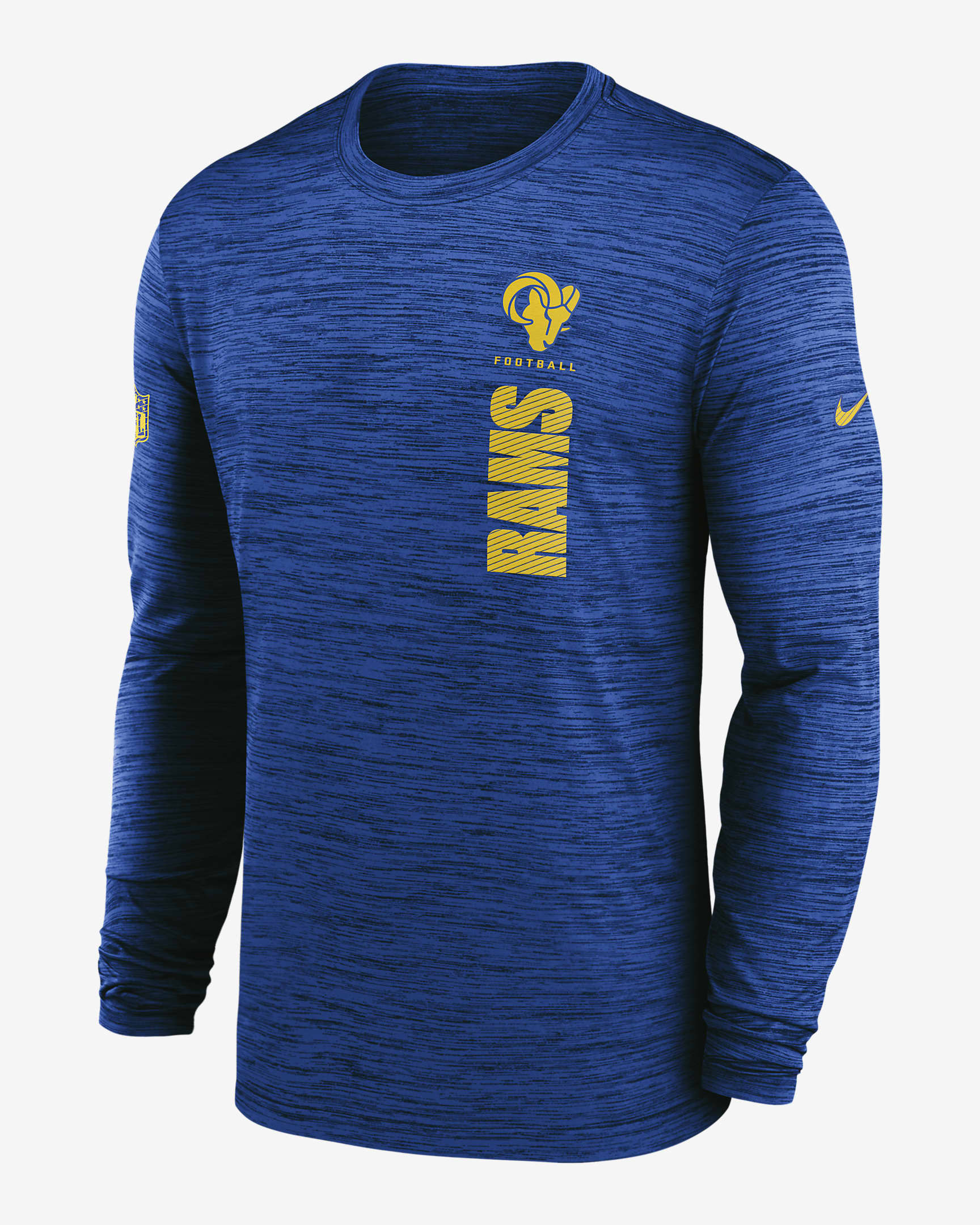 Los Angeles Rams Sideline Velocity Men's Nike Dri-FIT NFL Long-Sleeve T-Shirt - Royal