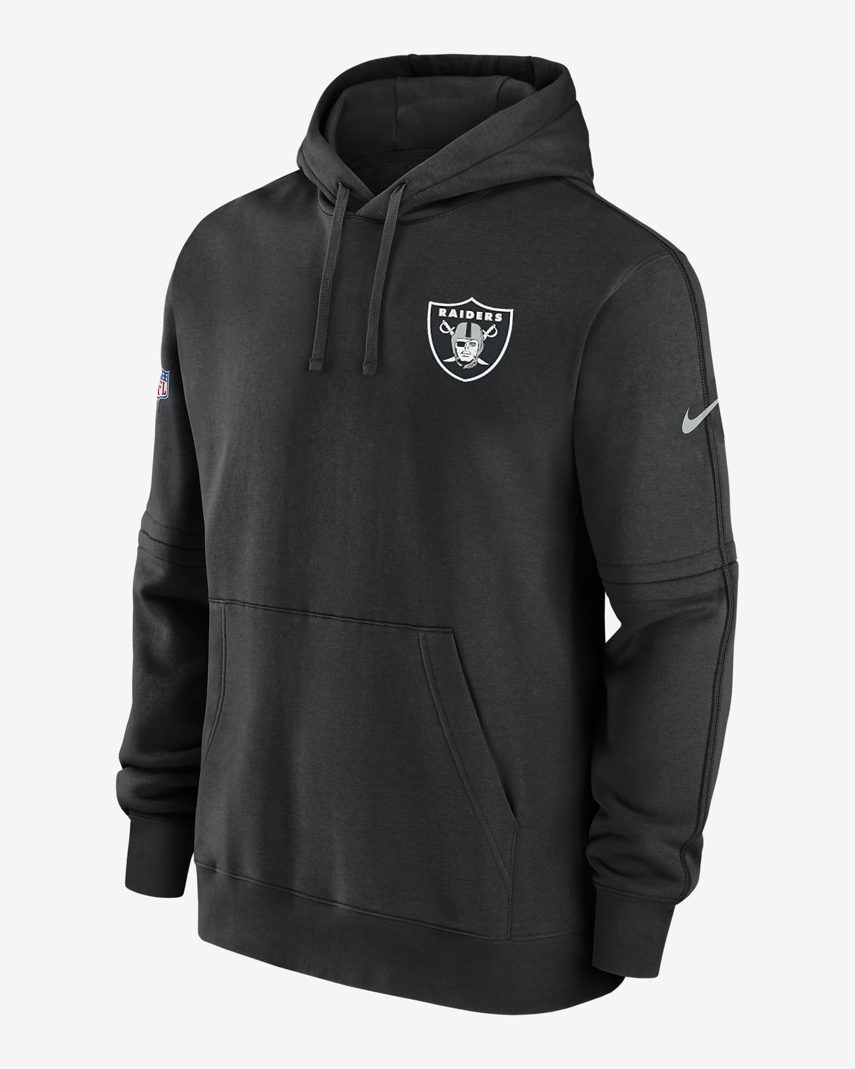 Las Vegas Raiders Sideline Club Men's Nike NFL Pullover Hoodie - Black