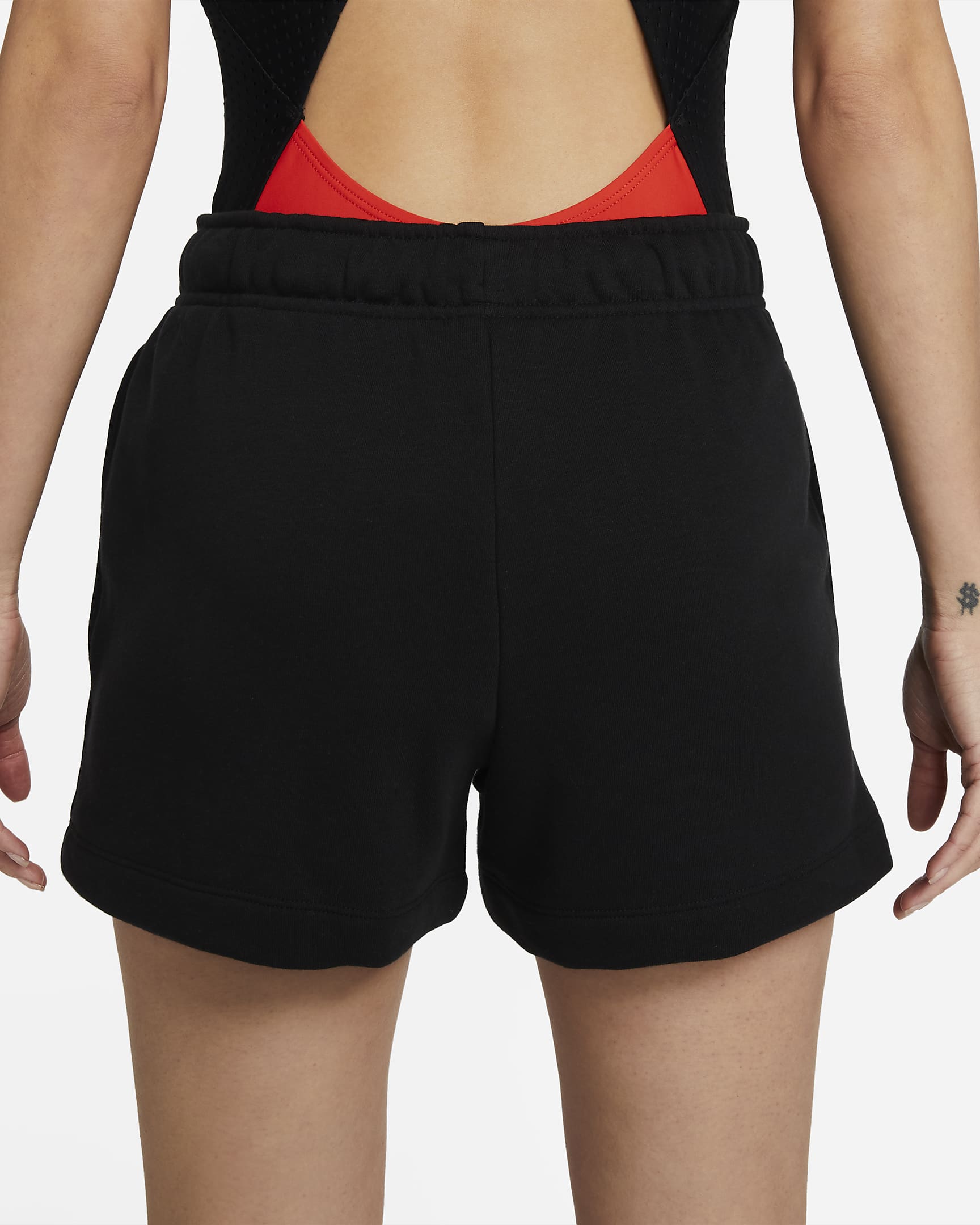 Nike Sportswear Club Fleece Women's Mid-Rise Shorts - Black/White