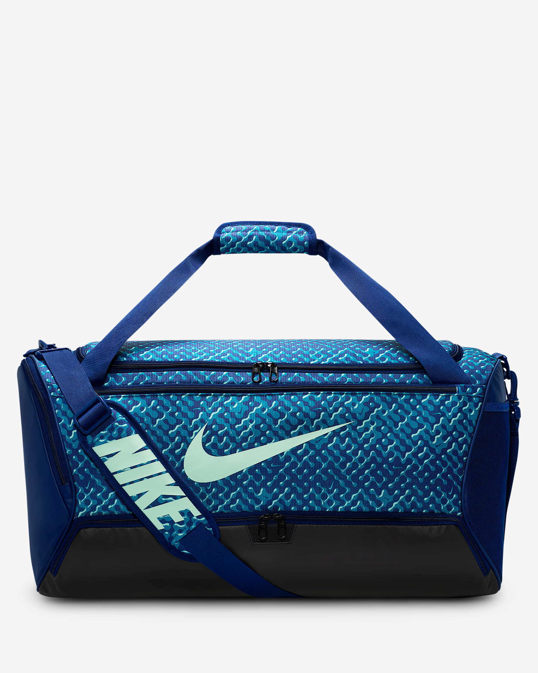 Nike Brasilia Sporttasche (Medium, 60 l) - Blue Void/Schwarz/Mint Foam