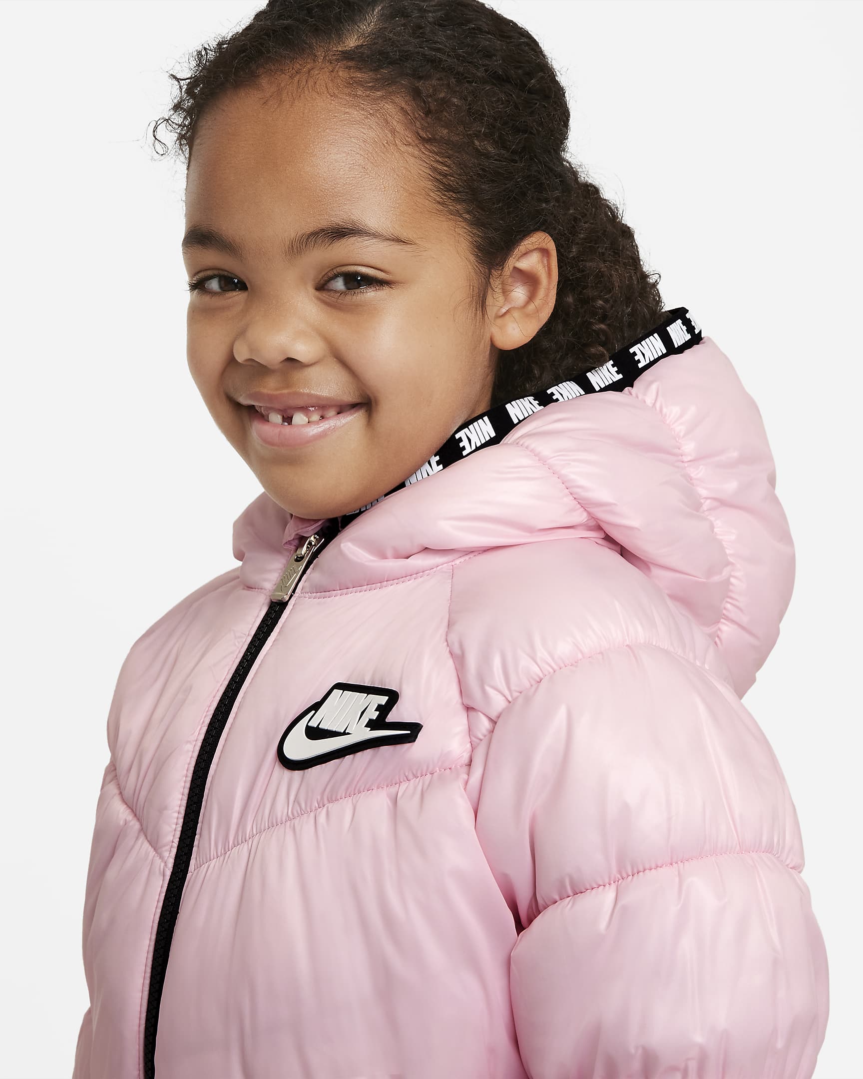 Nike Younger Kids' Puffer Jacket - Pink Foam