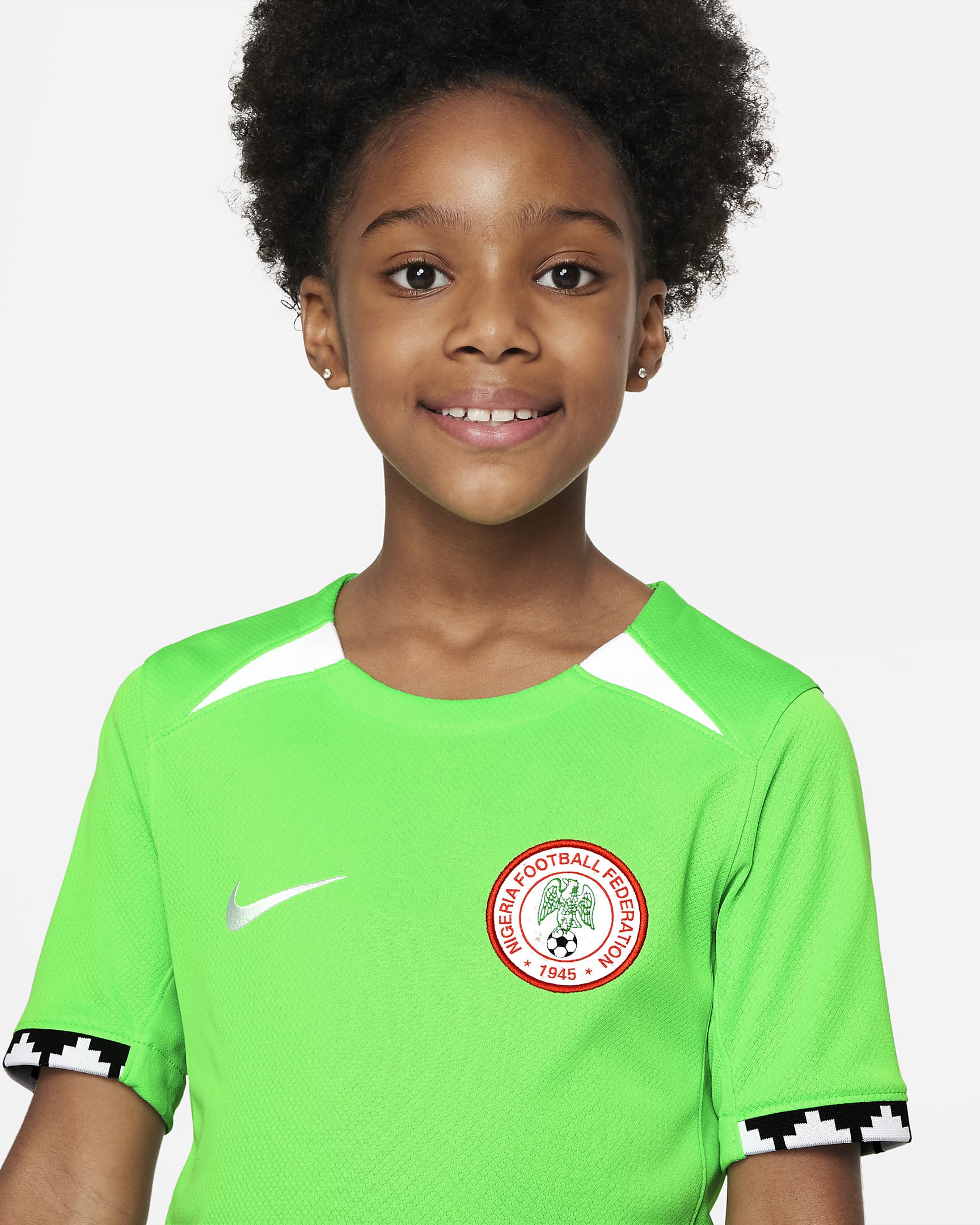 Nigeria 2023 Stadium Home Older Kids' Nike Dri-FIT Football Shirt. Nike UK