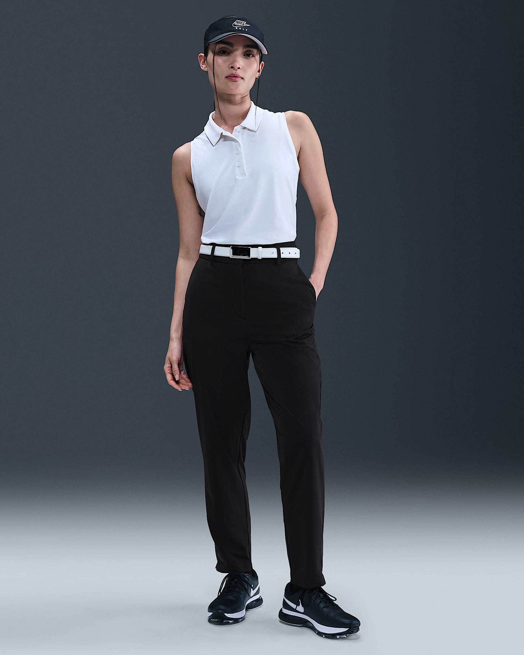 Nike Tour Women's Dri-FIT Golf Trousers - Black/White