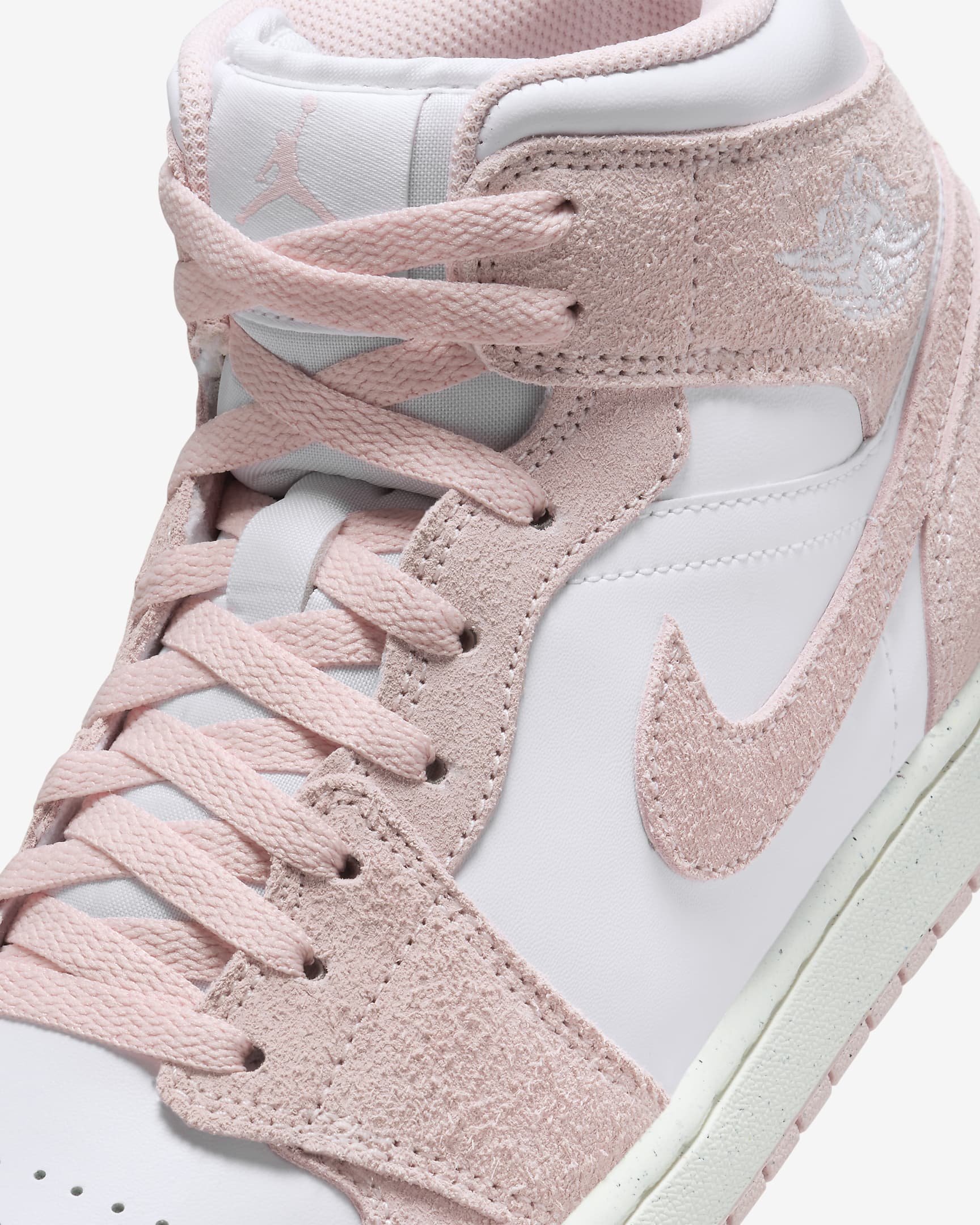 Air Jordan 1 Mid SE Men's Shoes - White/Sail/Legend Pink