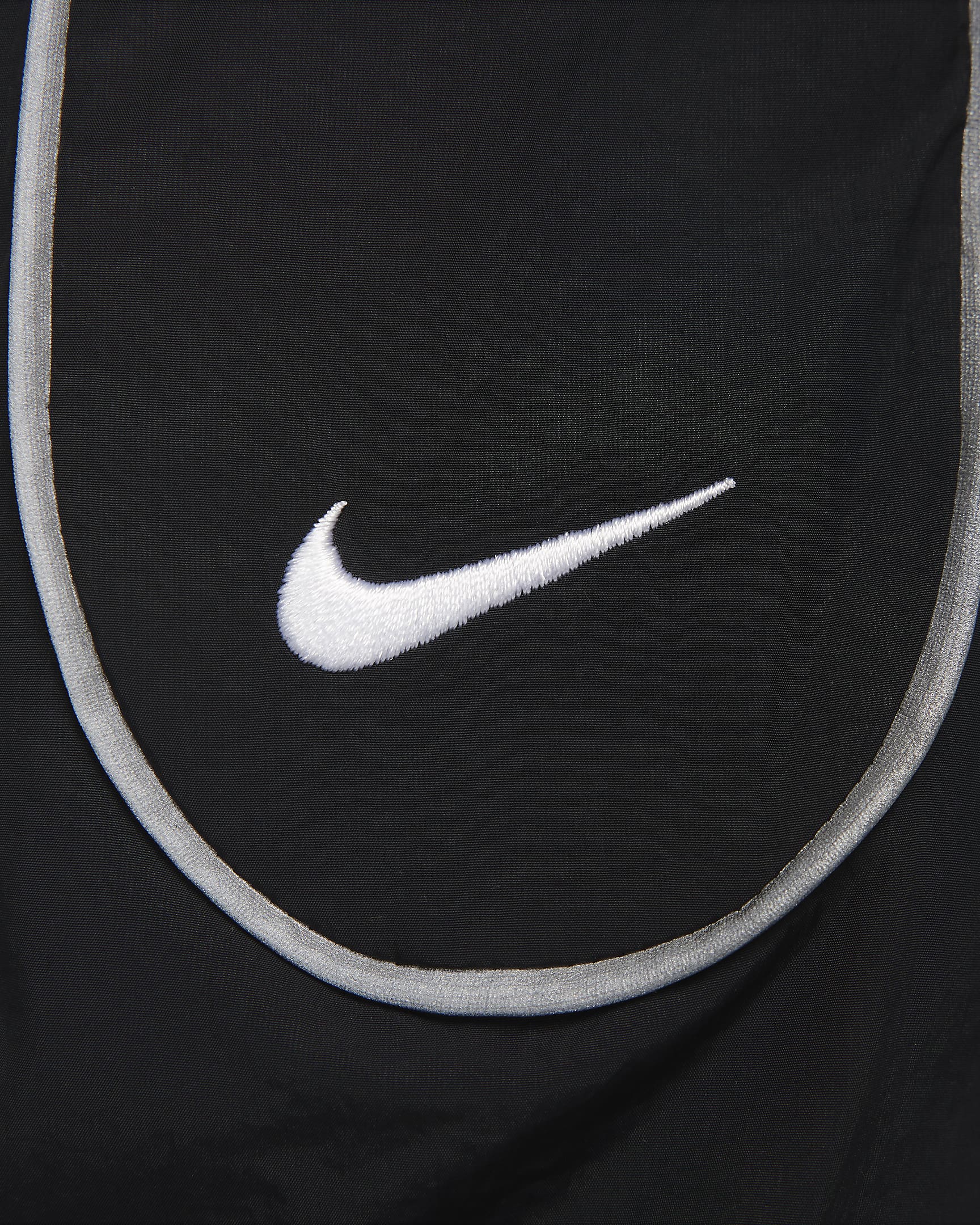 Ανδρικό υφαντό τζάκετ φόρμας Nike Sportswear Solo Swoosh - Μαύρο/Λευκό