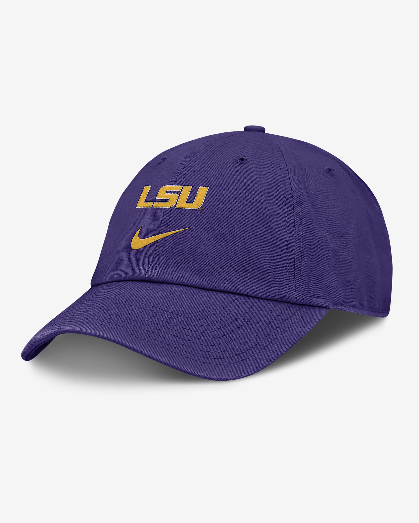 Gorra ajustable universitaria Nike para hombre LSU Primetime Club - Morado