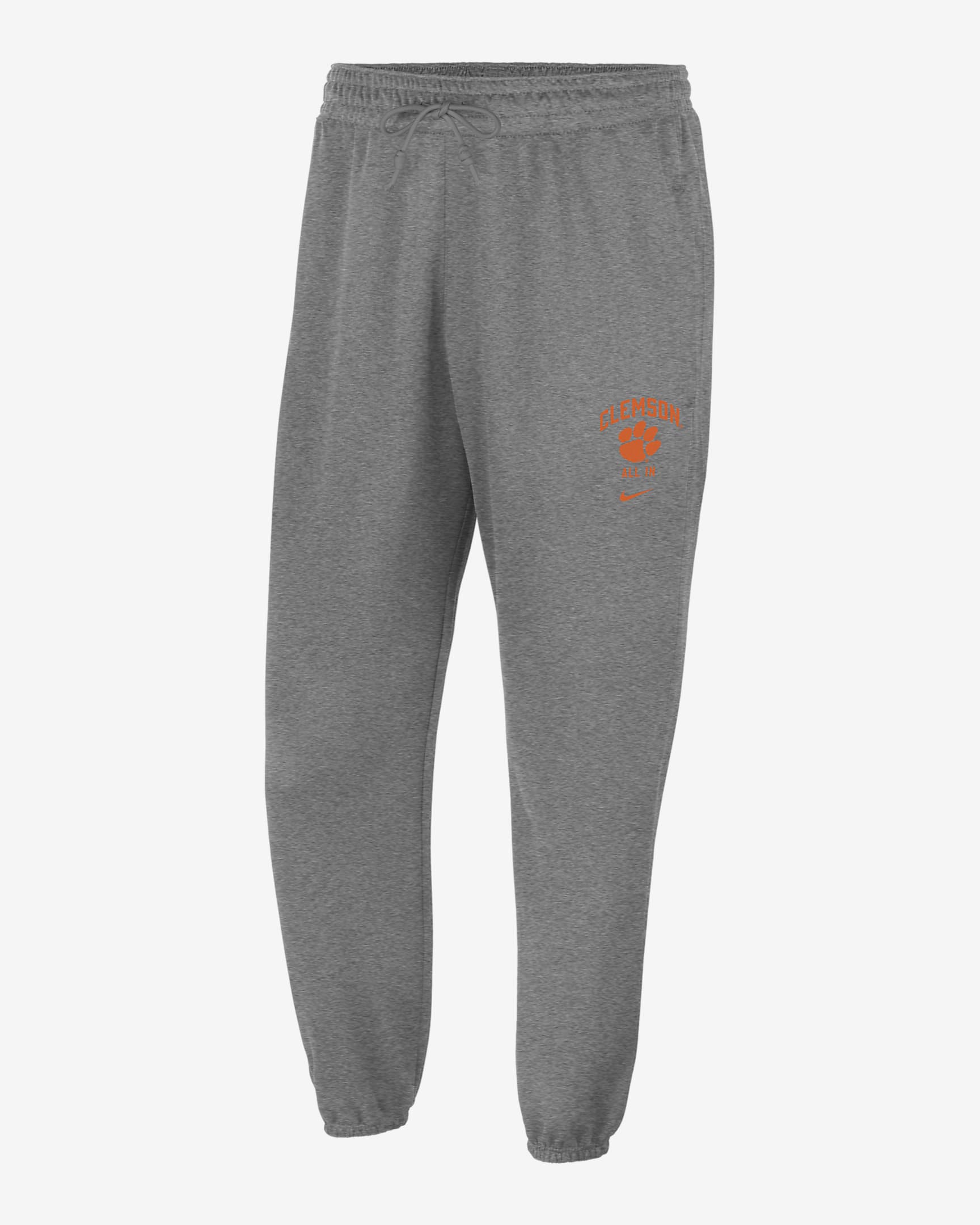 Joggers universitarios Nike para hombre Clemson Standard Issue - Gris oscuro jaspeado