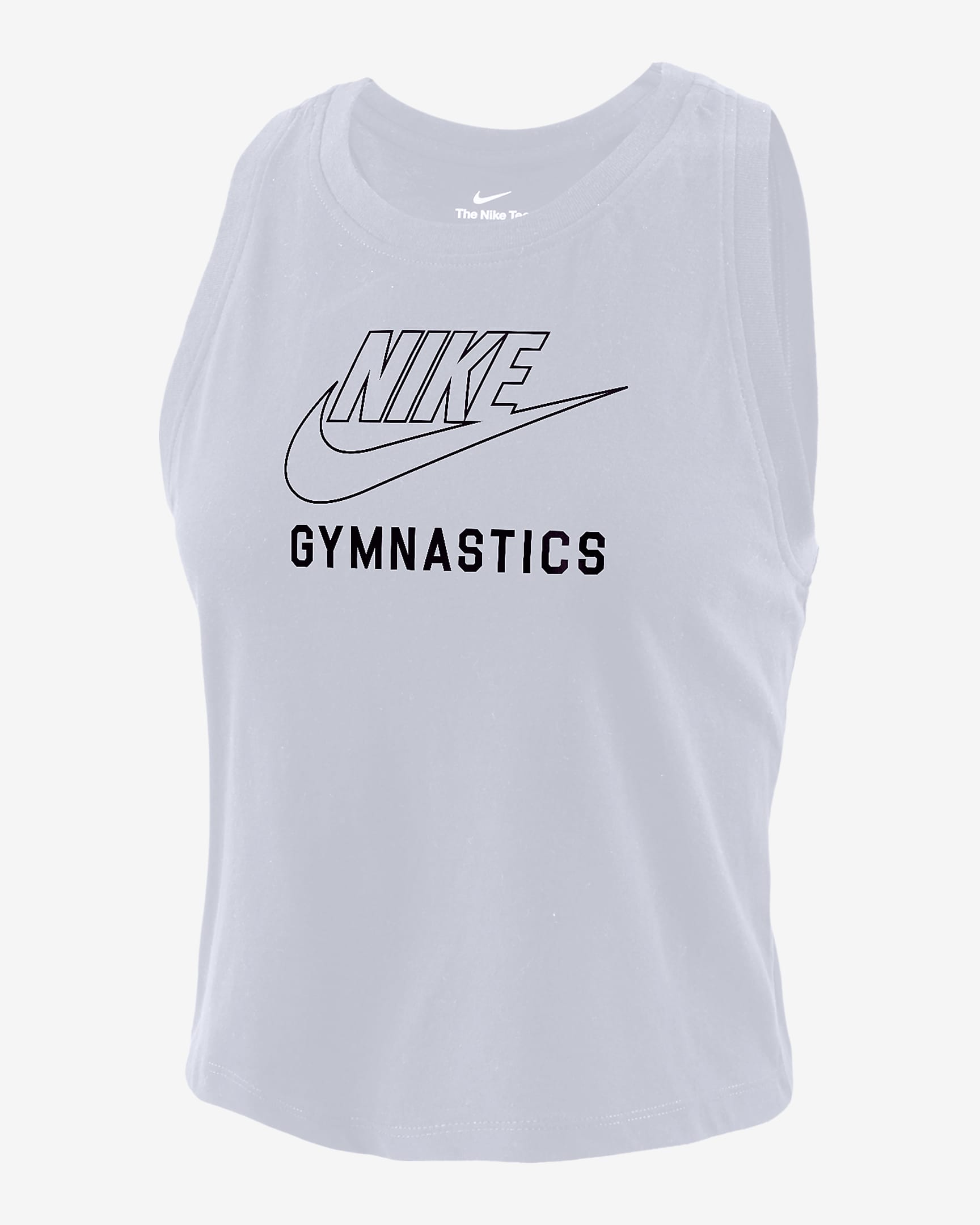 Camiseta de tirantes cropped de gimnasia para mujer Nike Swoosh - Blanco