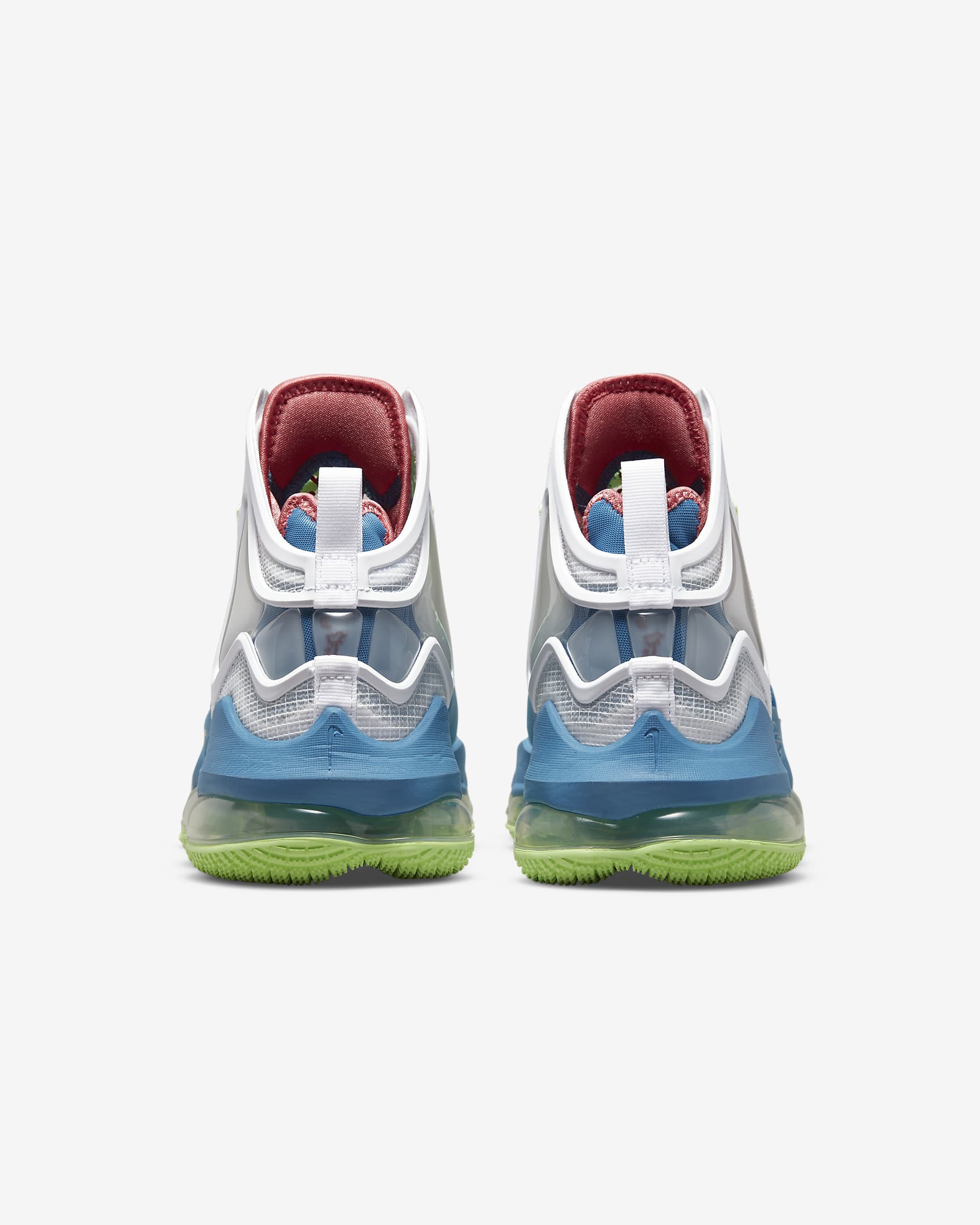 LeBron 19 Basketball Shoes - Dutch Blue/Lime Glow/White/Pomegranate