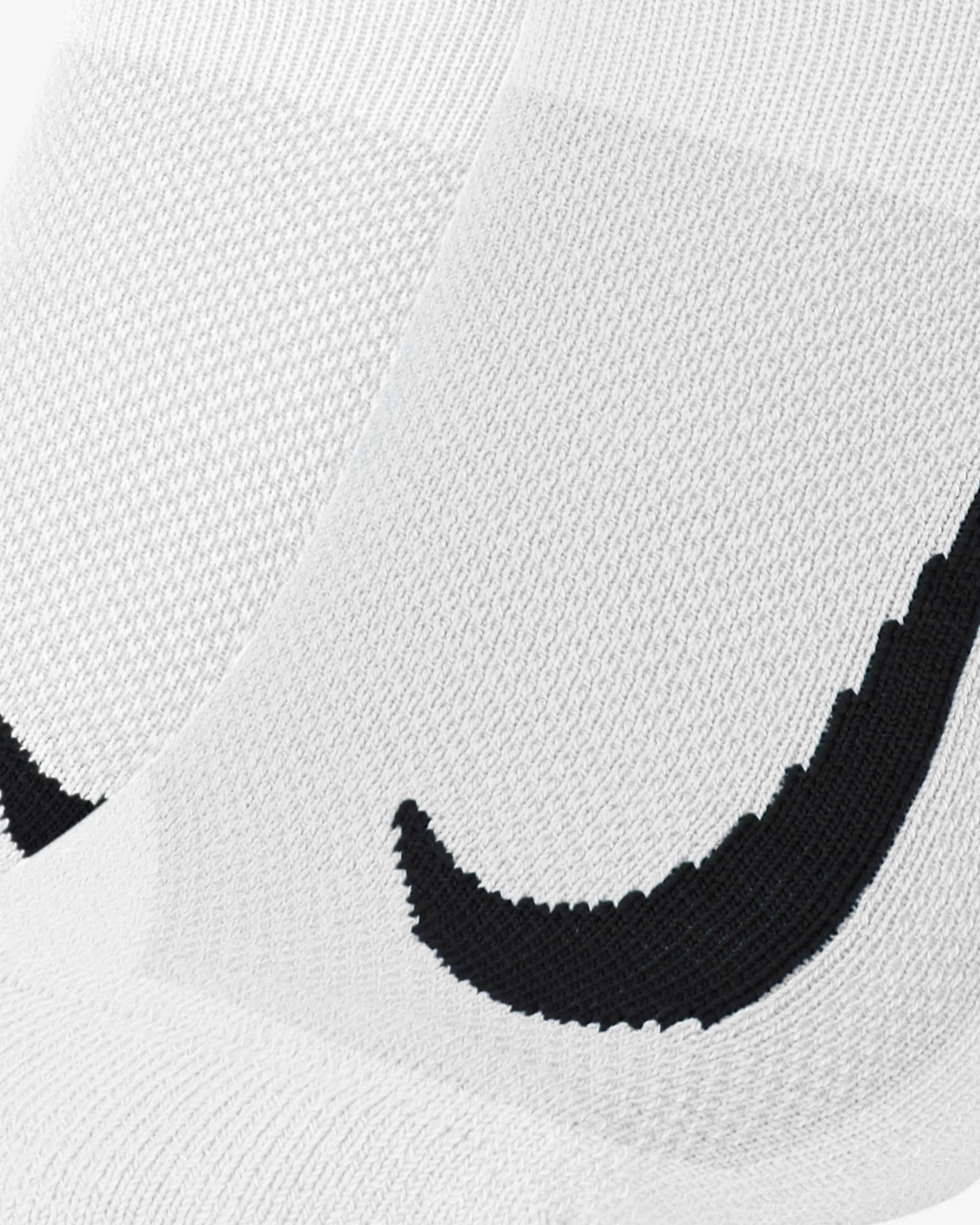 Nike Multiplier Calcetines invisibles de running (2 pares) - Blanco/Negro