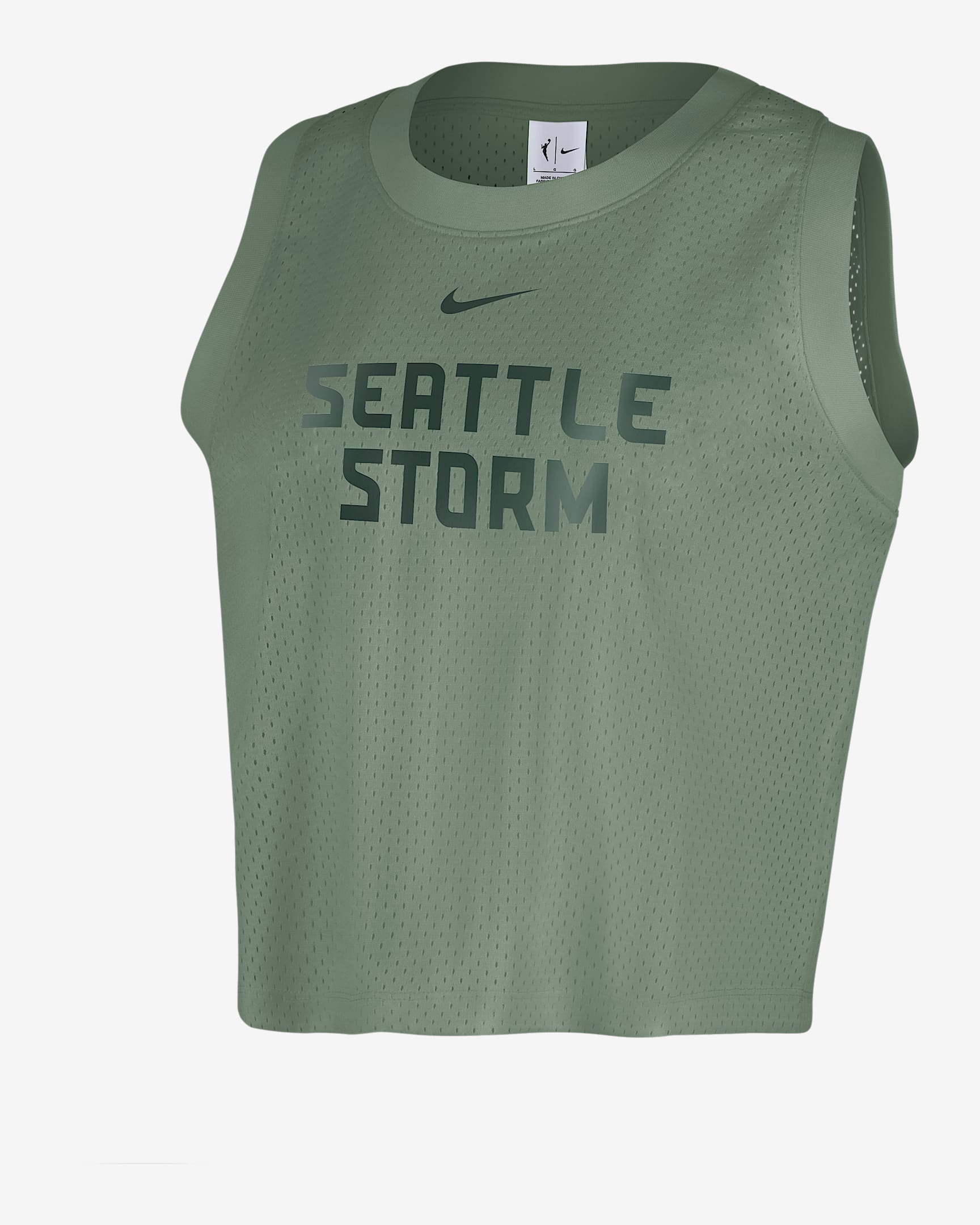 Seattle Storm Women's Nike WNBA Mesh Tank Top - Spiral Sage/Fir