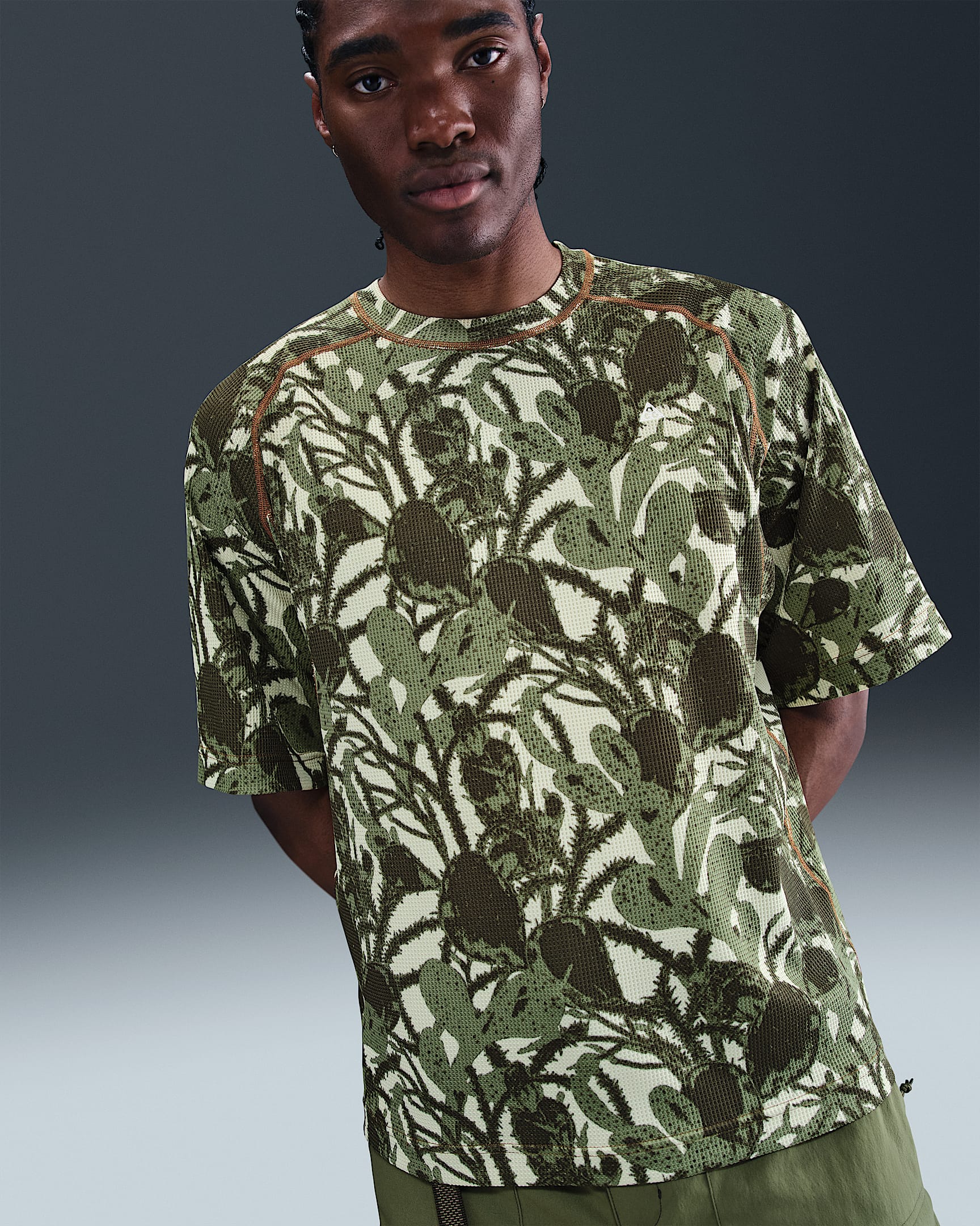 Nike ACG "Chinati" Men's Dri-FIT ADV Short-Sleeve Top - Light Khaki/Cargo Khaki/Mosswood Brown/Summit White