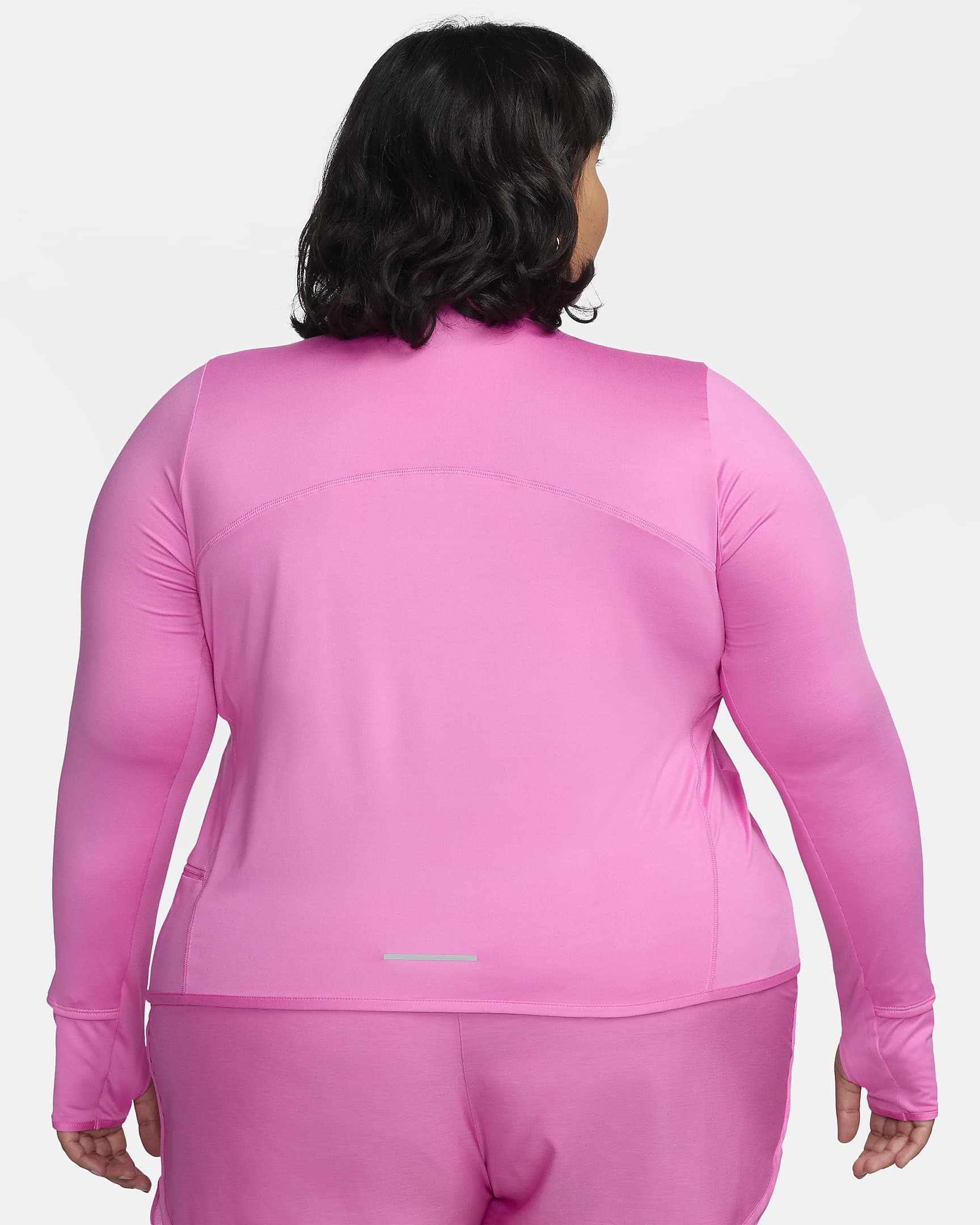 Nike Dri-FIT Swift Element UV Women's 1/4-Zip Running Top (Plus Size) - Playful Pink