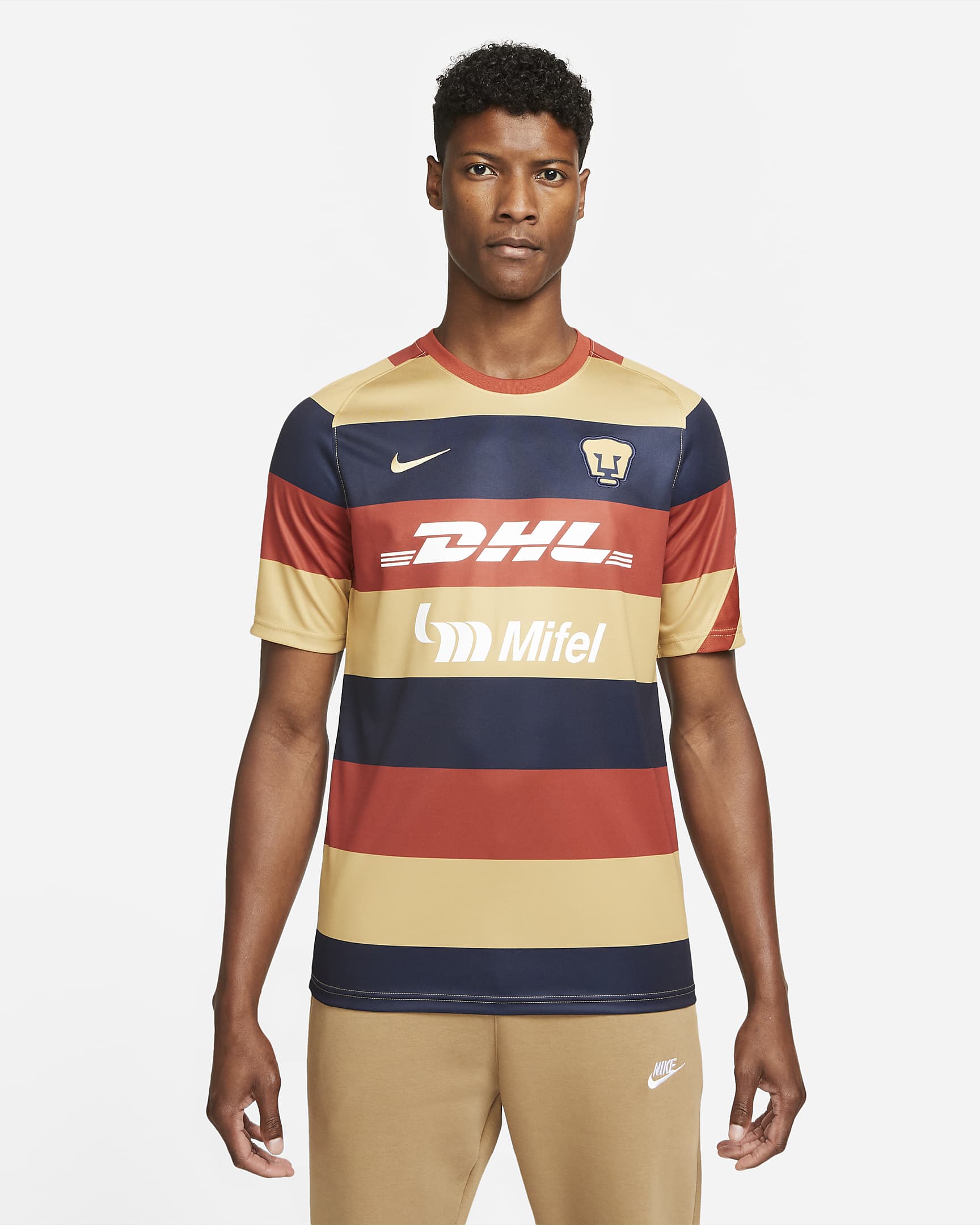 Pumas UNAM Third Men's Nike Dri-FIT Pre-Match Football Top. Nike BE