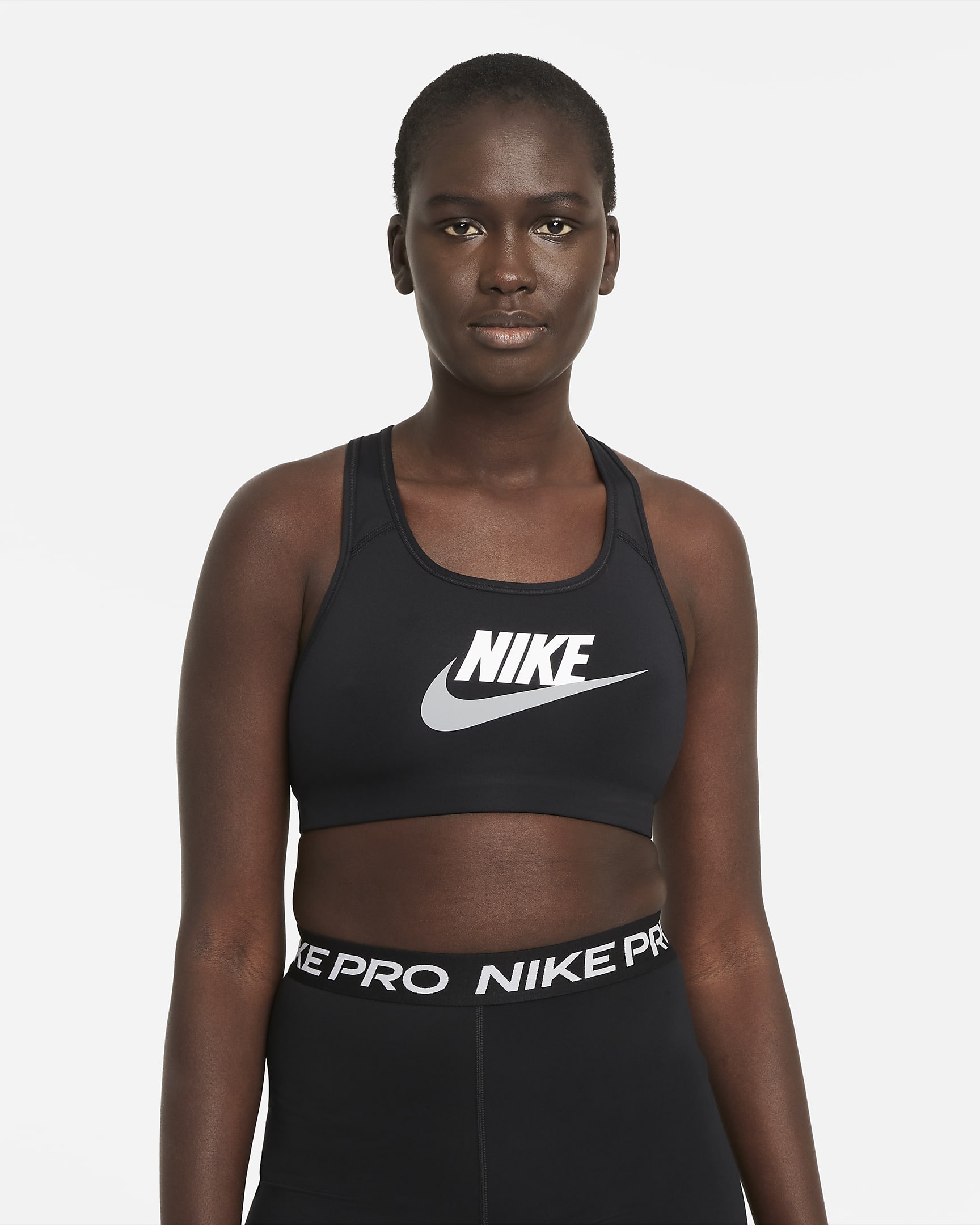 Nike Swoosh Womens Medium Support Graphic Sports Bra Nike Ie