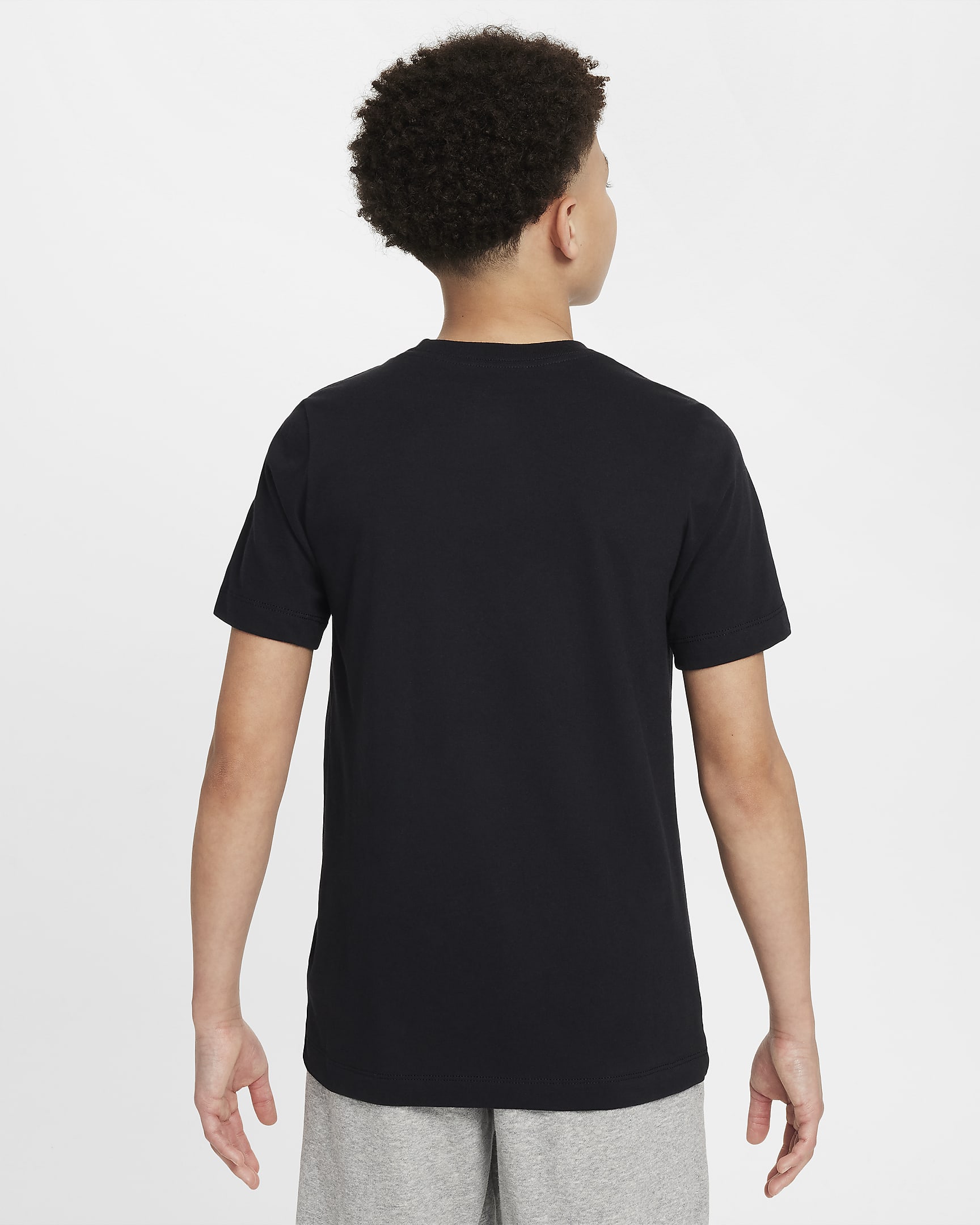 Playera de lucha para niños talla grande Nike - Negro/Blanco