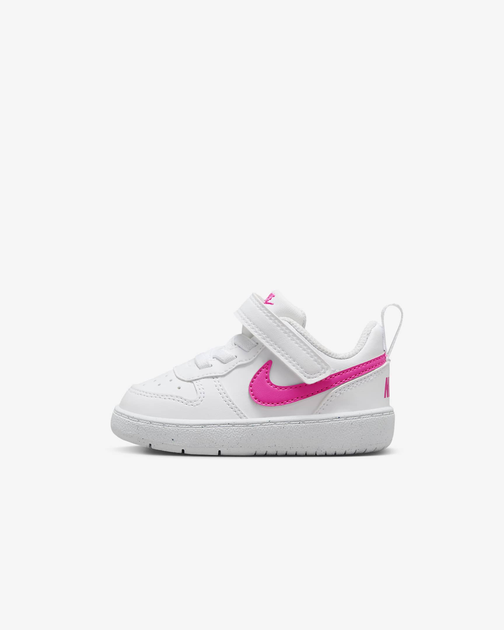 Nike Court Borough Low Recraft Baby/Toddler Shoes - White/Laser Fuchsia