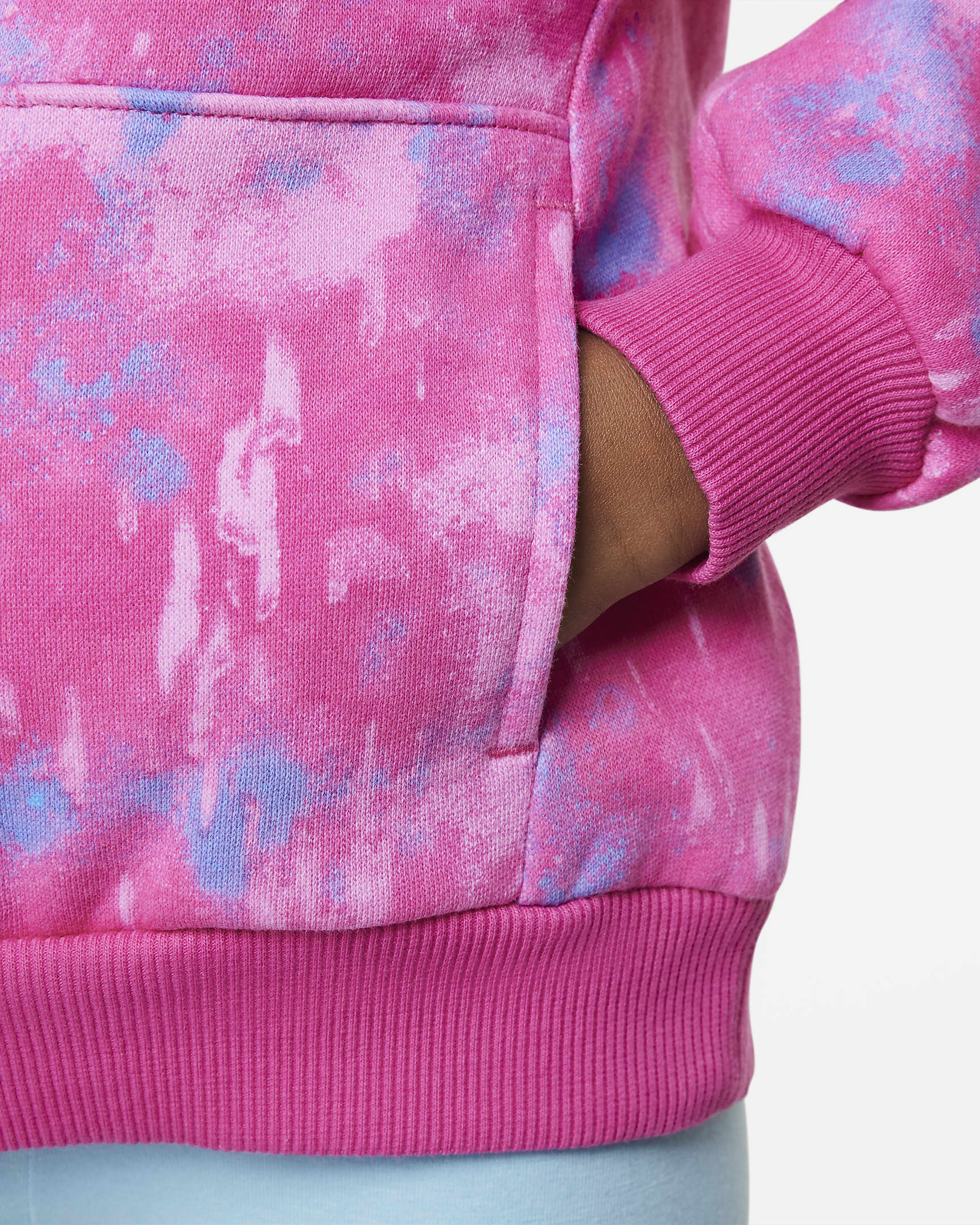 Sudadera con gorro sin cierre infantil Nike Printed Club - Rosa alegre