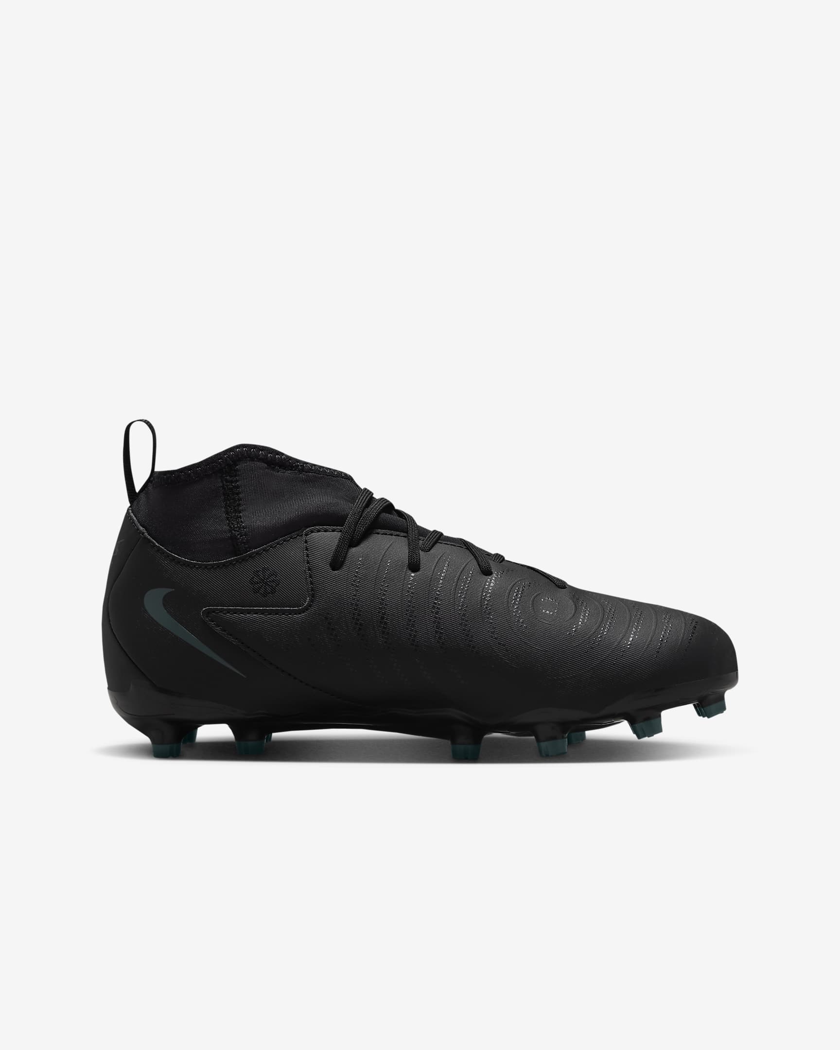 Nike Jr. Phantom Luna 2 Academy MG fotballsko til små/store barn - Svart/Deep Jungle/Svart