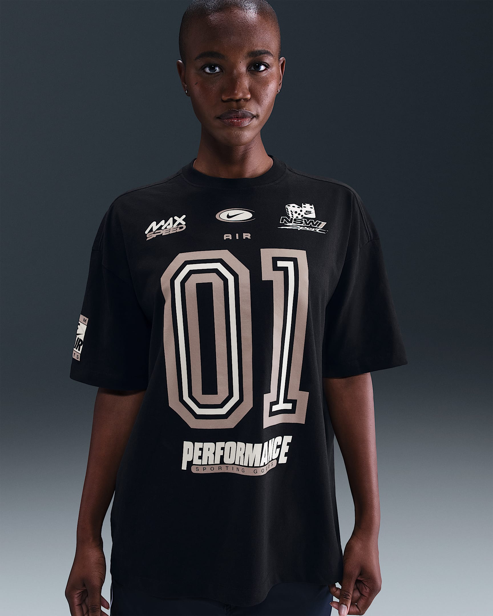 Playera oversized para mujer Nike Sportswear Essentials - Negro
