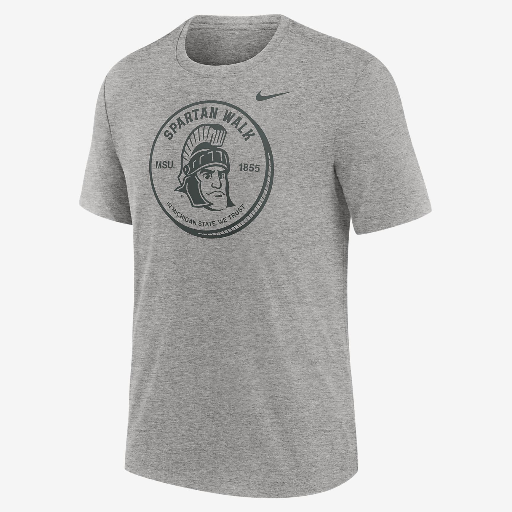 Michigan State Spartans Local Campus Time Honored Tradition Men's Nike College T-Shirt - Dark Grey Heather