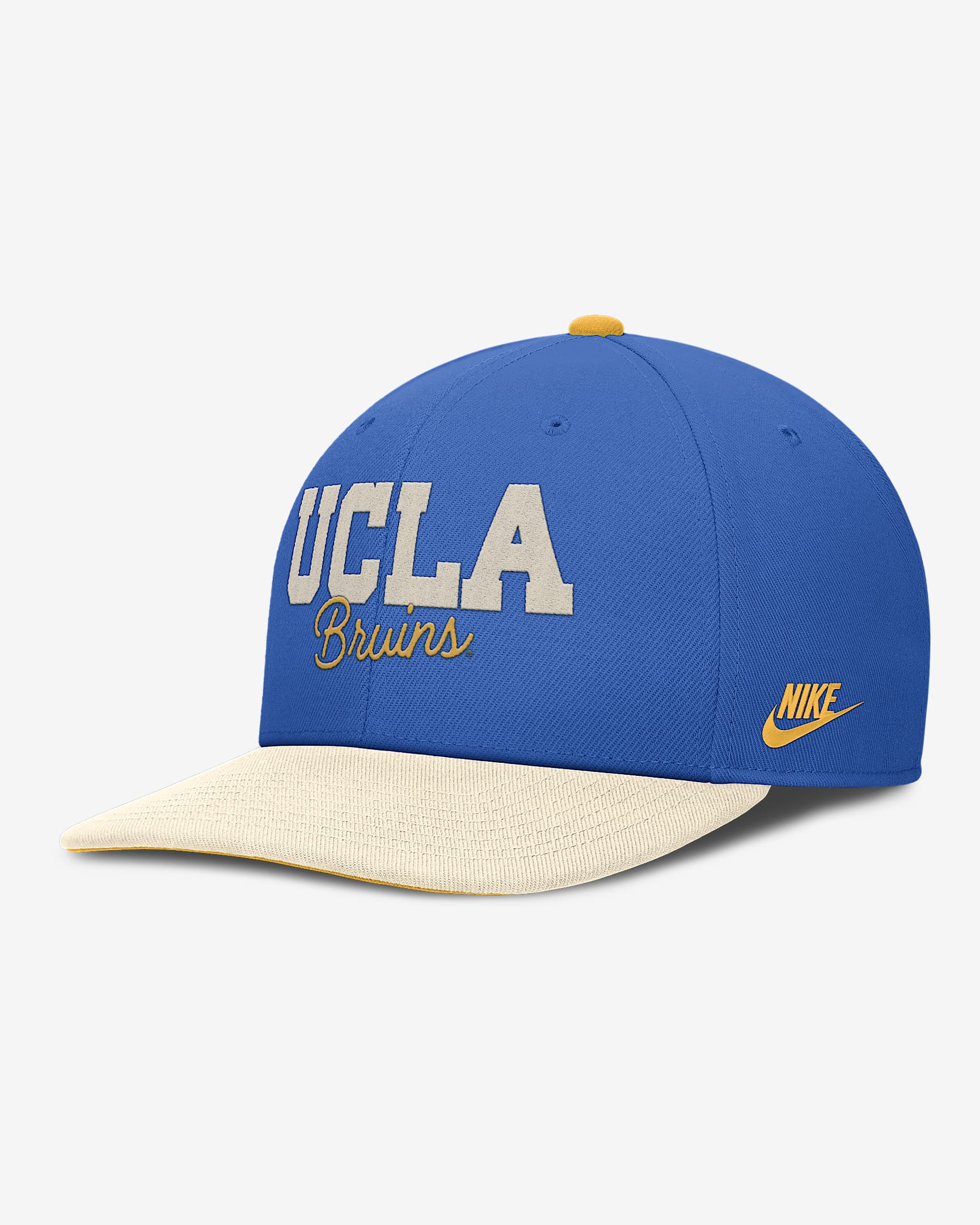 Gorra universitaria Nike Dri-FIT ajustable para hombre UCLA Legacy Script - Oro
