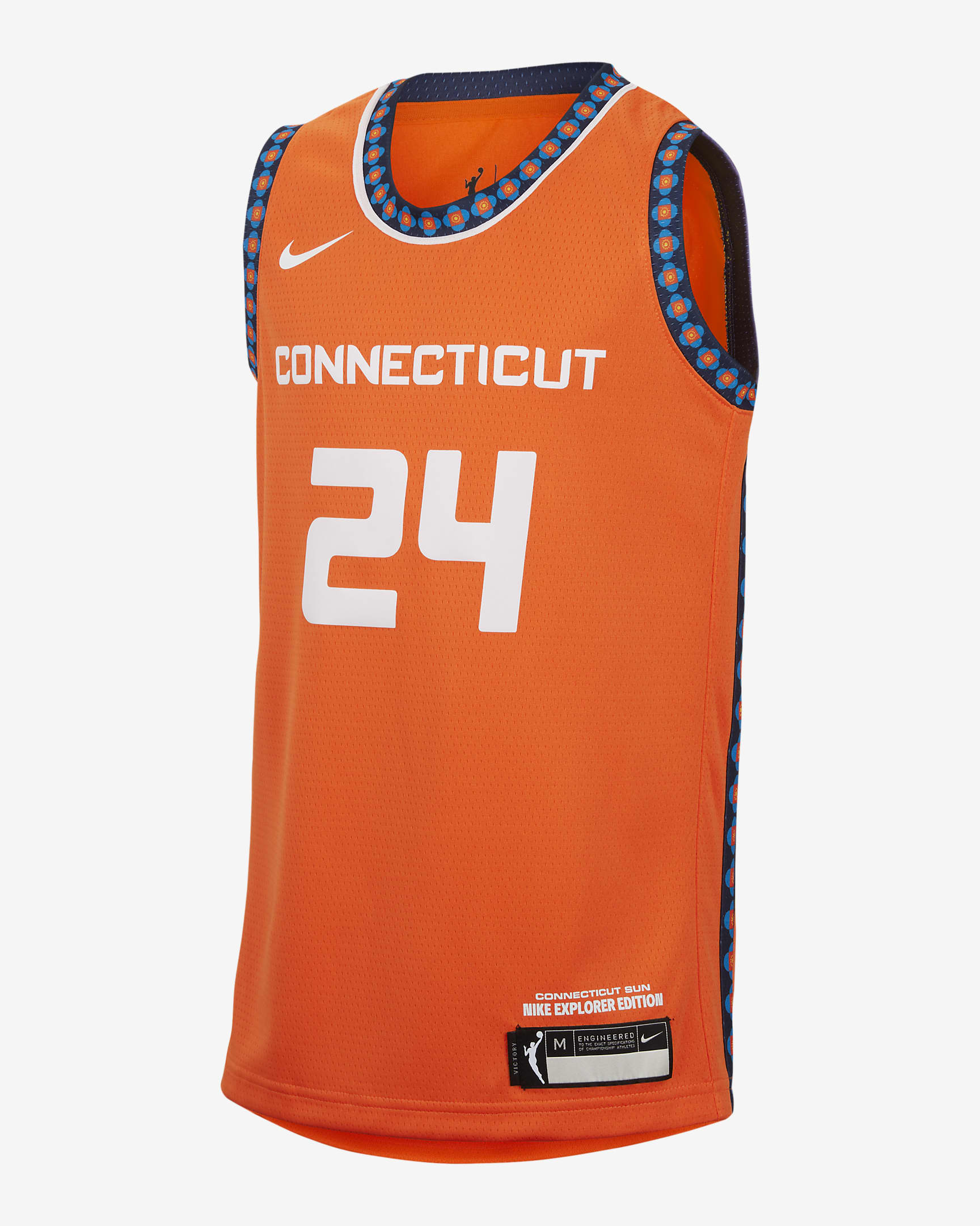 DeWanna Bonner Connecticut Sun 2024 Explorer Edition Big Kids' Nike Dri-FIT WNBA Swingman Jersey - Brilliant Orange