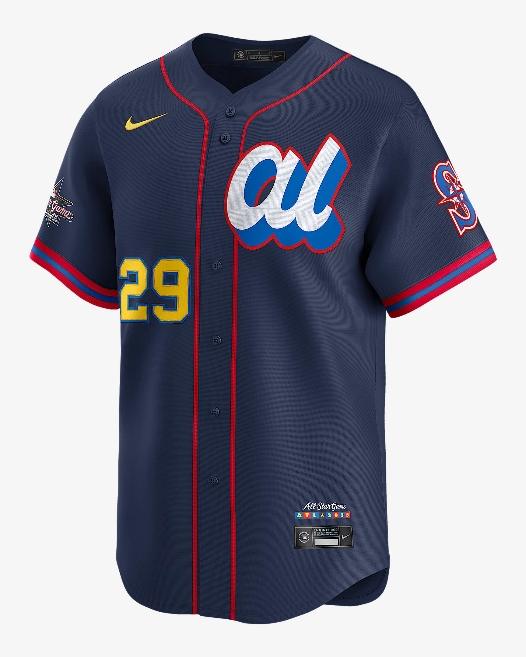 Jersey Nike Dri-FIT ADV de la MLB Limited para hombre Cal Raleigh American League 2025 Home Run Derby - Azul marino