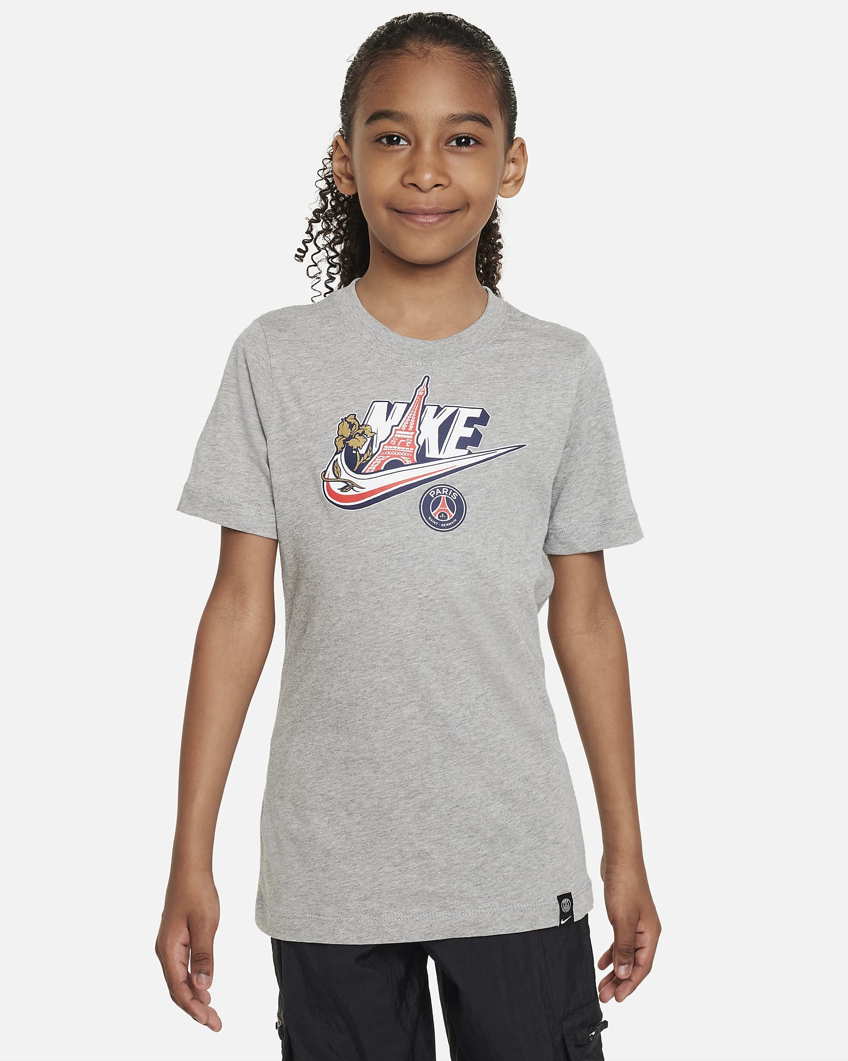 Paris Saint-Germain Big Kids' Nike T-Shirt - Dark Grey Heather