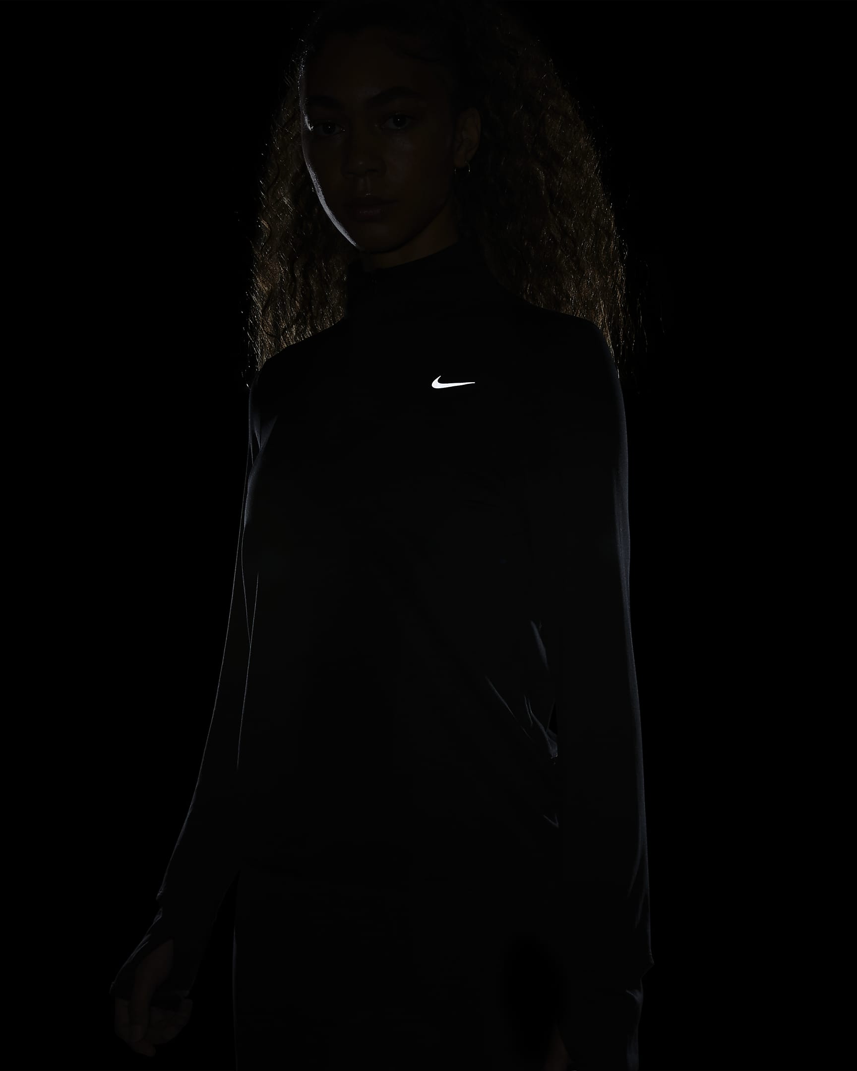 Nike Swift Women's UV Protection 1/4-Zip Running Top - Black