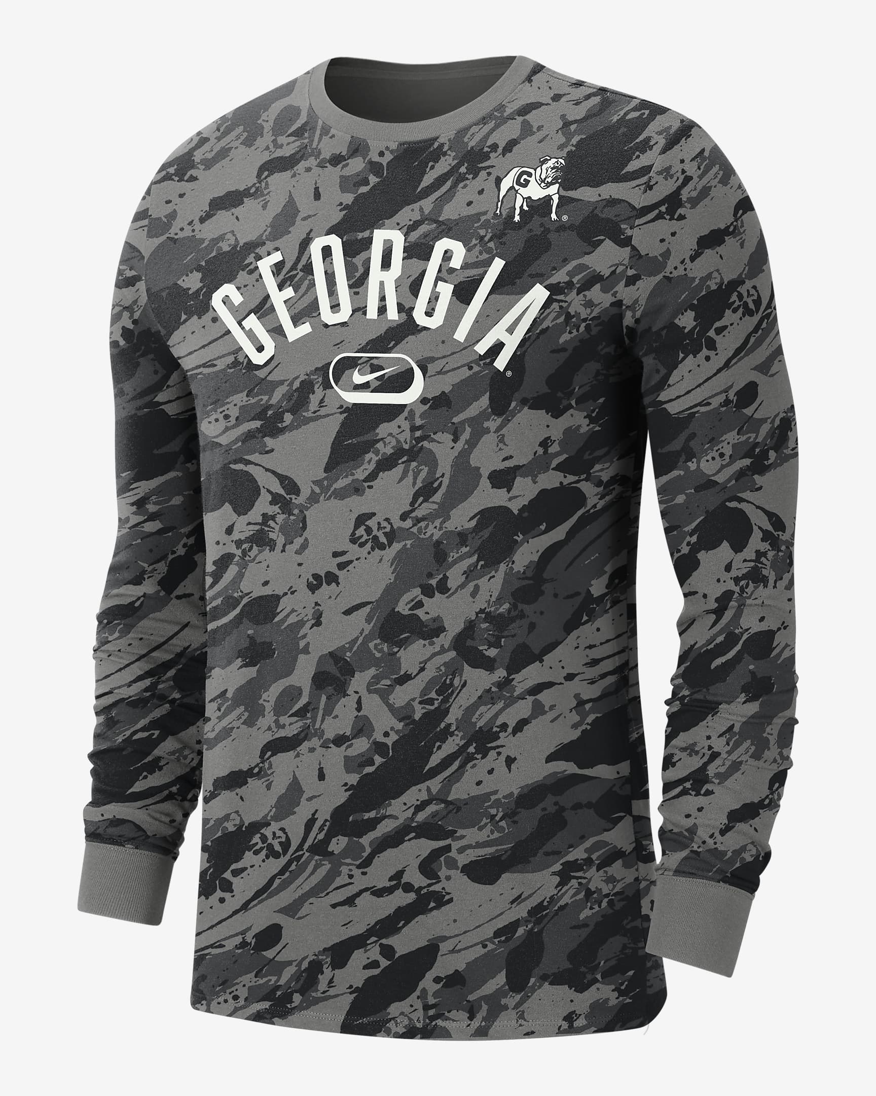 Georgia Men's Nike College Crew-Neck Long-Sleeve T-Shirt. Nike.com