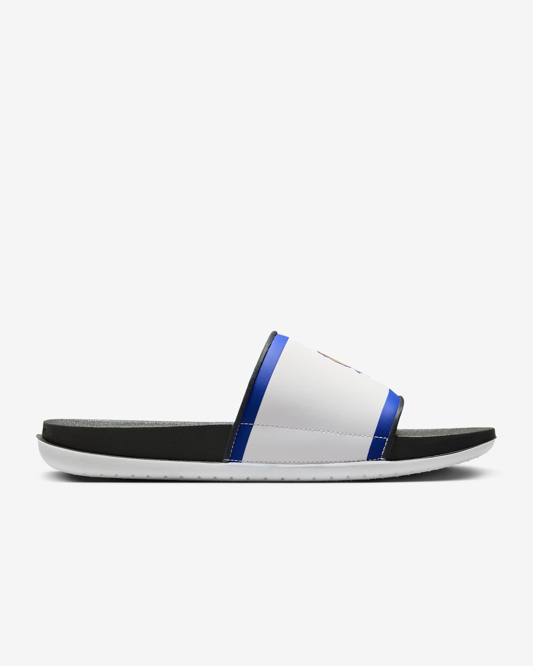 Offcourt (FFF) Nike Slides - White/Dark Smoke Grey/University Red/Bright Blue